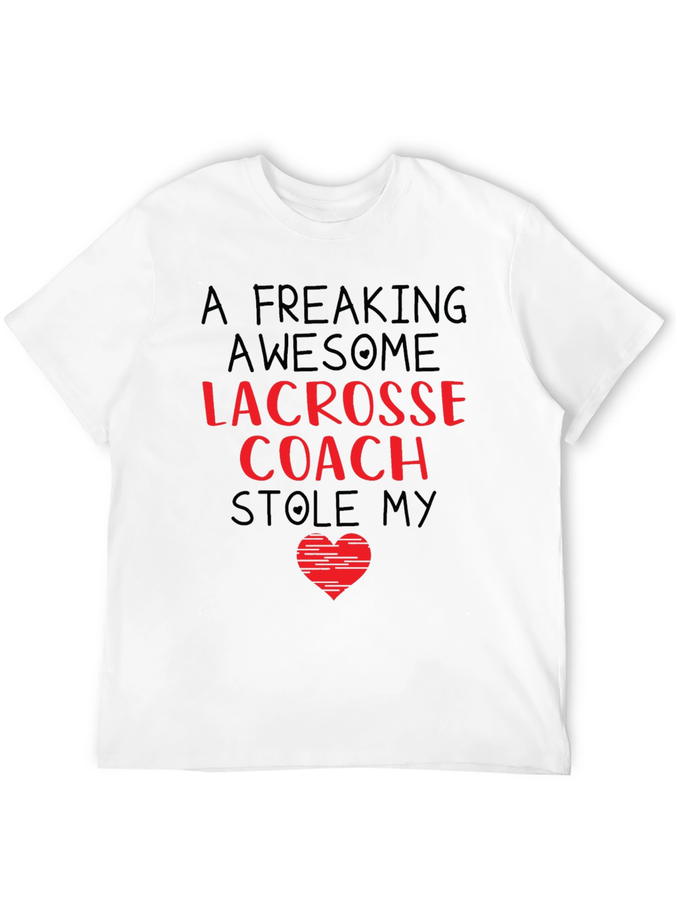 Black Awesome Lacrosse Coach Stole My Heart T-Shirt view 12