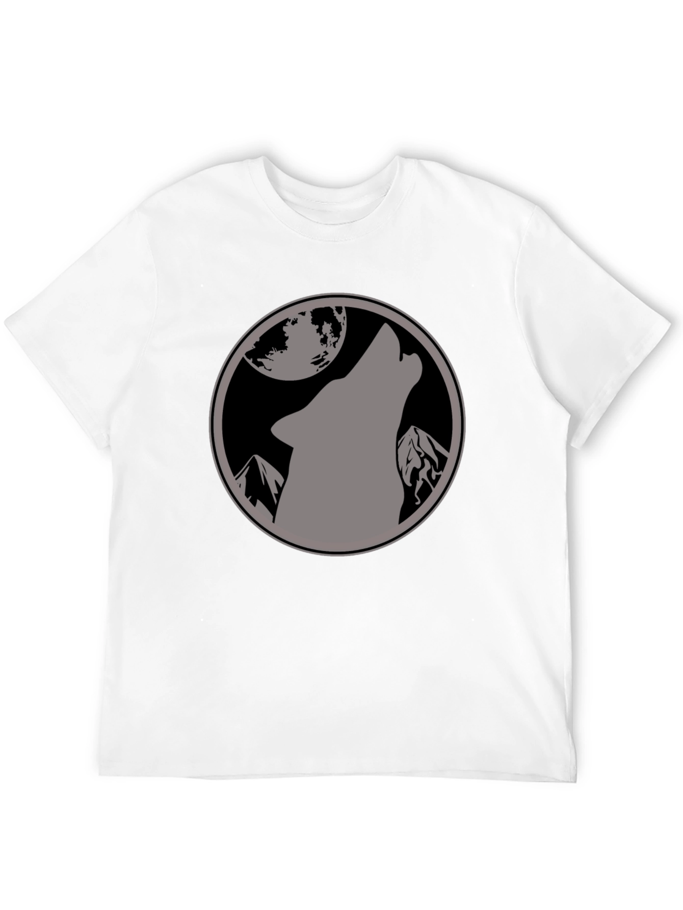 Black Wolf Moon Graphic T-Shirt - Black view 12