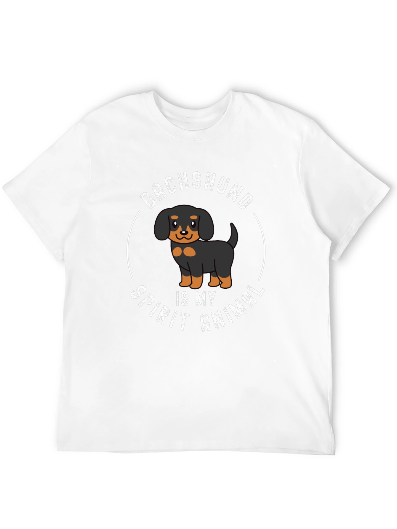 Black Dachshund Spirit Animal Black Graphic Tee view 12
