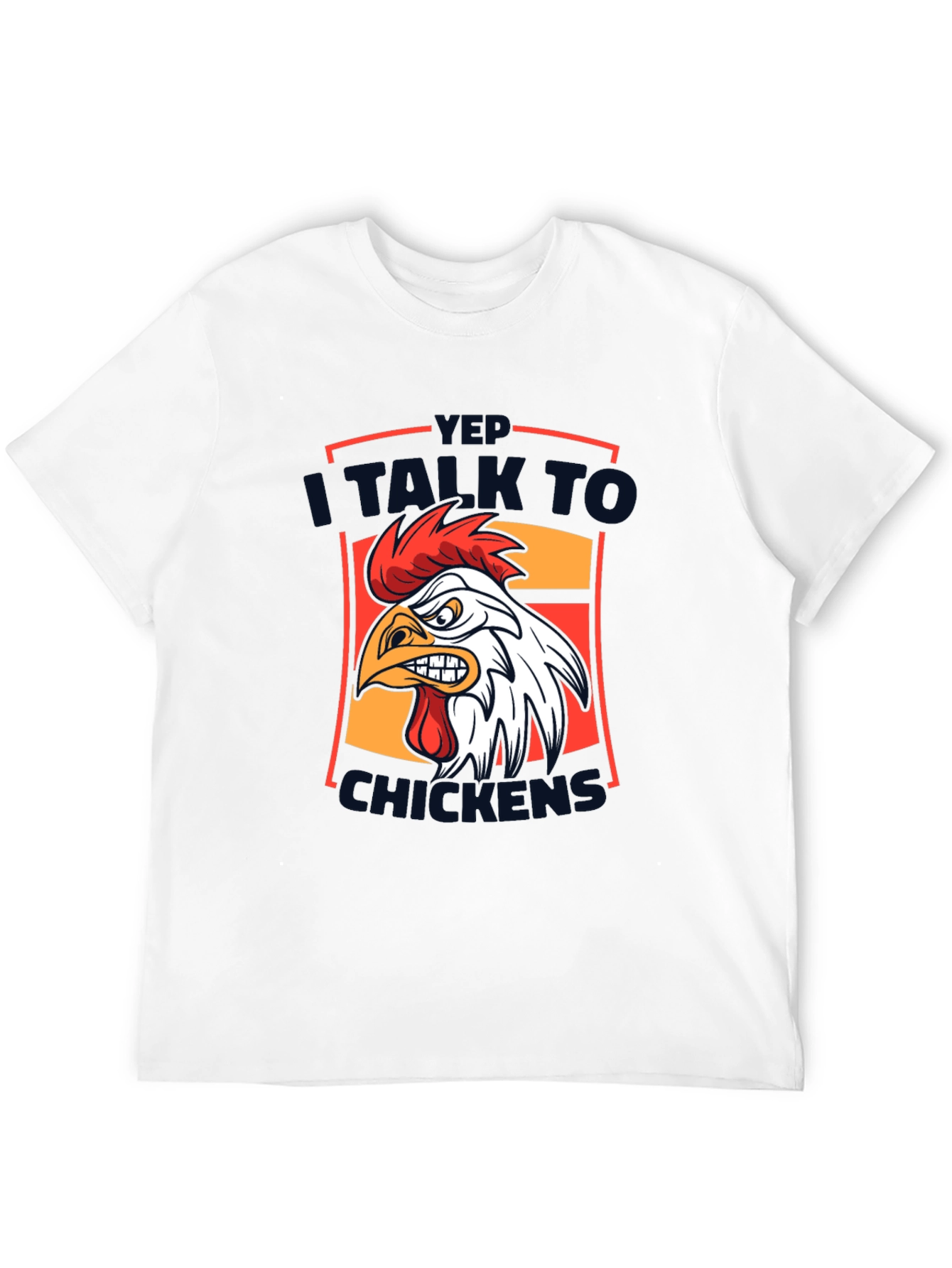 Black Funny Chicken T-Shirt - I Talk to Chickens Graphic Tee view 12