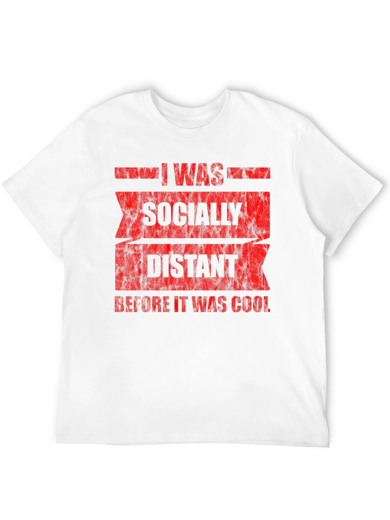 Black Socially Distant T-Shirt - Funny Slogan Tee view 12