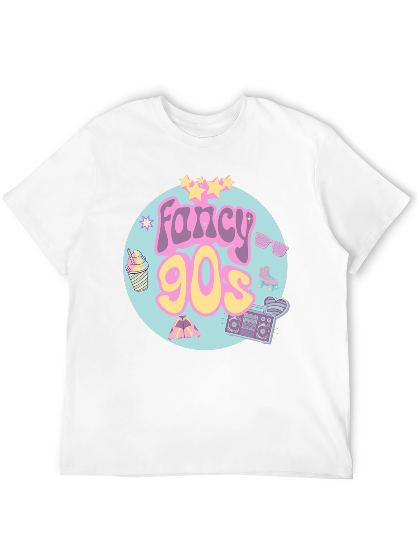 Black Fancy 90s Graphic Tee - Retro Style view 12