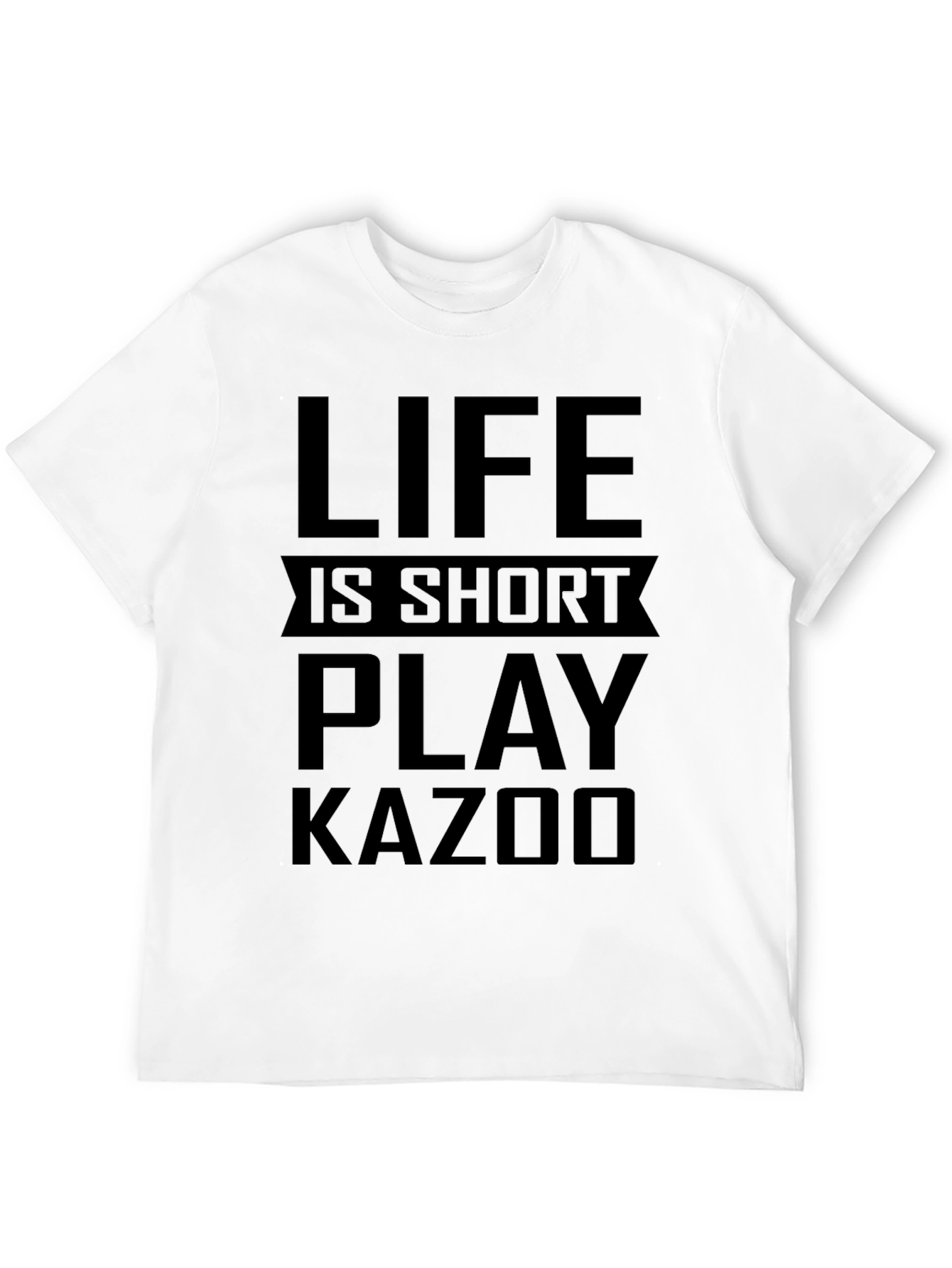 Black Life is Short Play Kazoo T-Shirt - Novelty Tee view 12