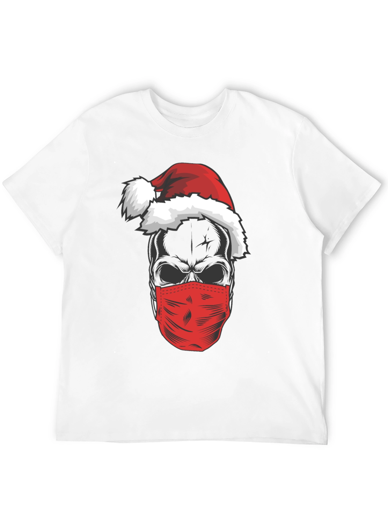 Black Skull Santa Mask T-Shirt view 12