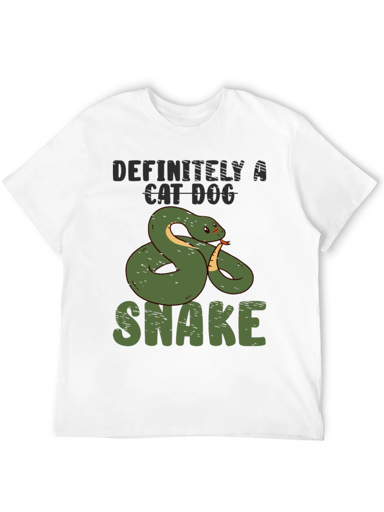 Black Definitely a Cat Dog Snake T-Shirt view 12