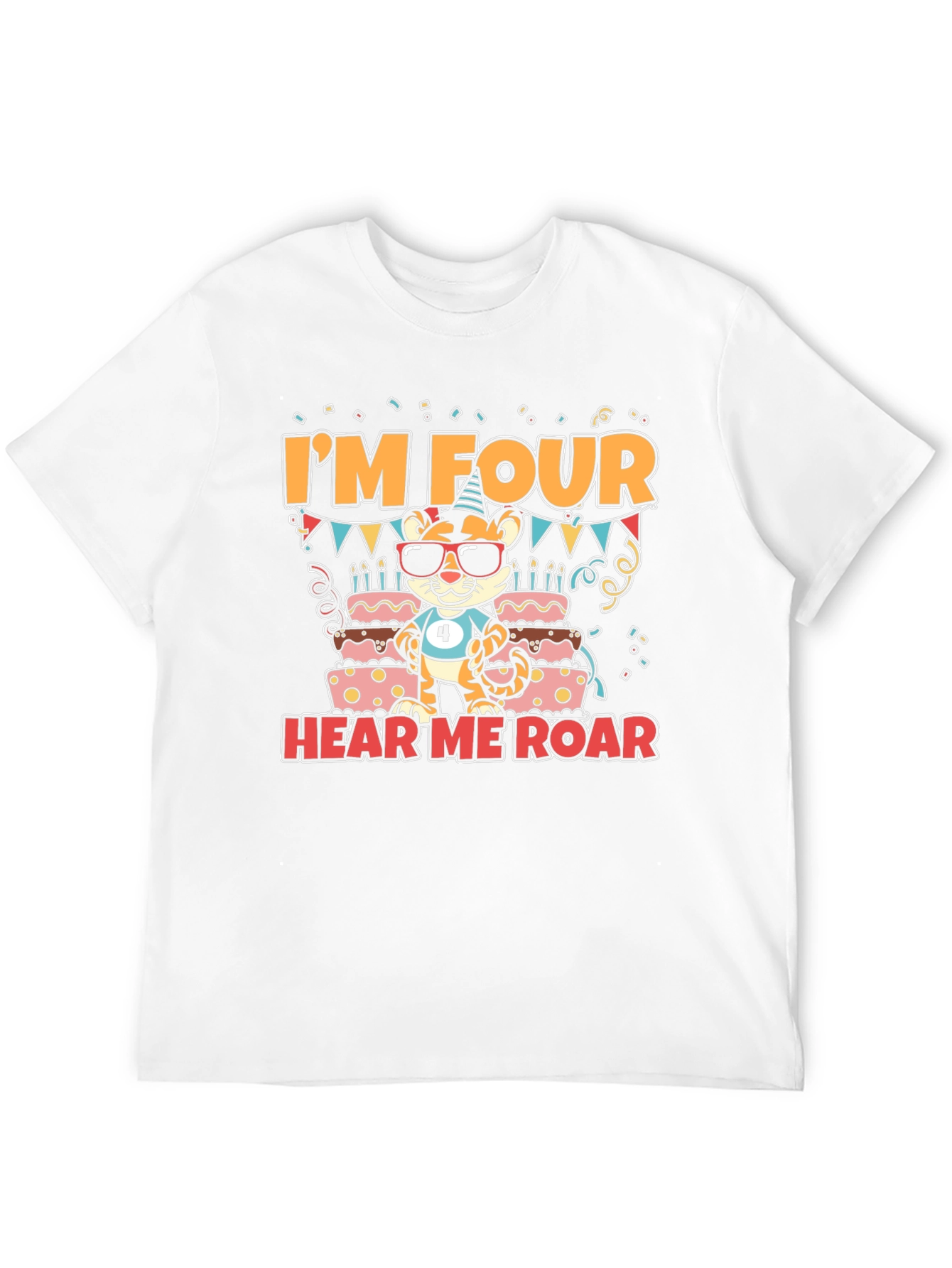 Black I'm Four Hear Me Roar T-Shirt view 12