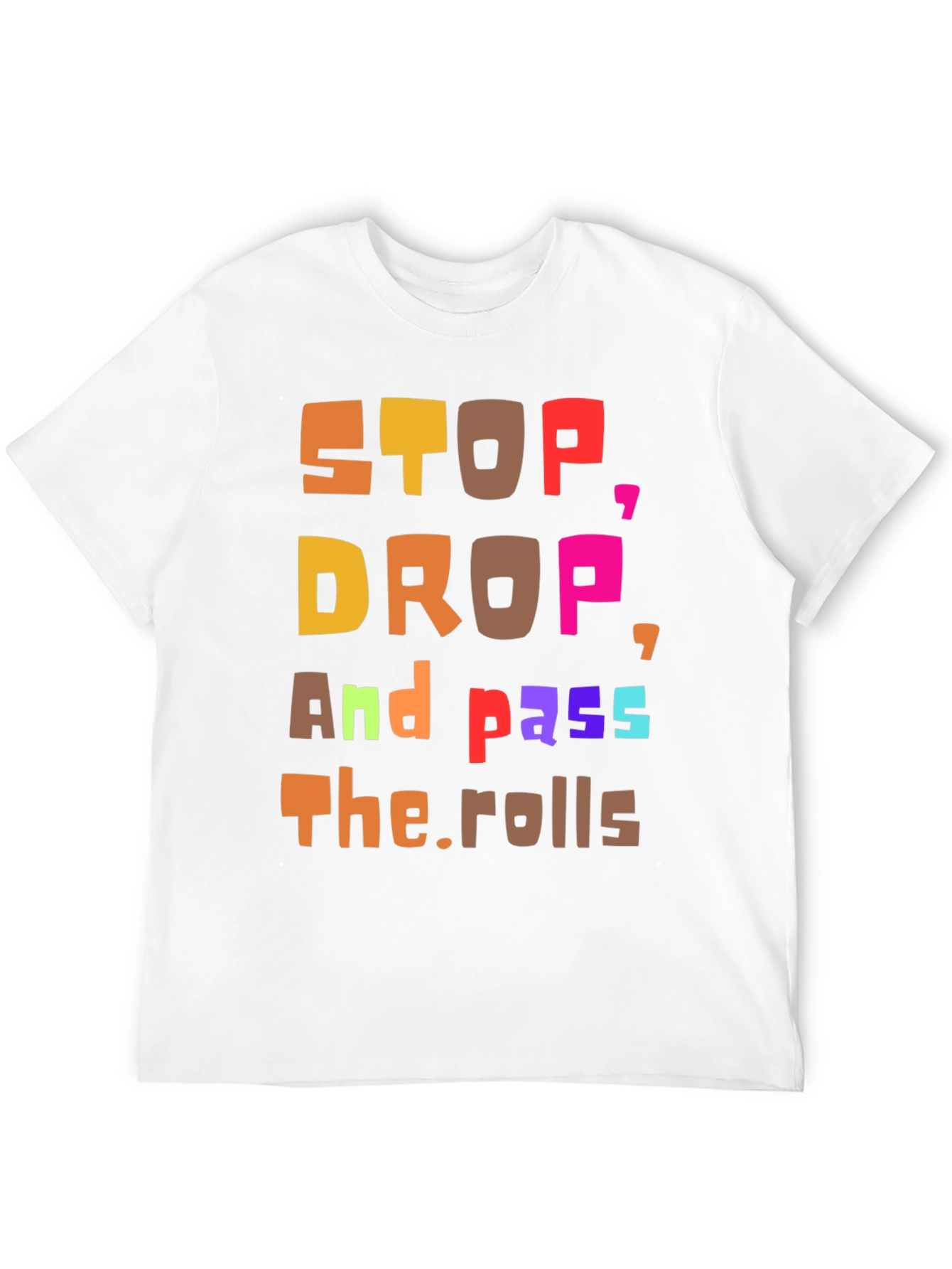 Black Stop, Drop, and Pass the Rolls Graphic Tee view 12