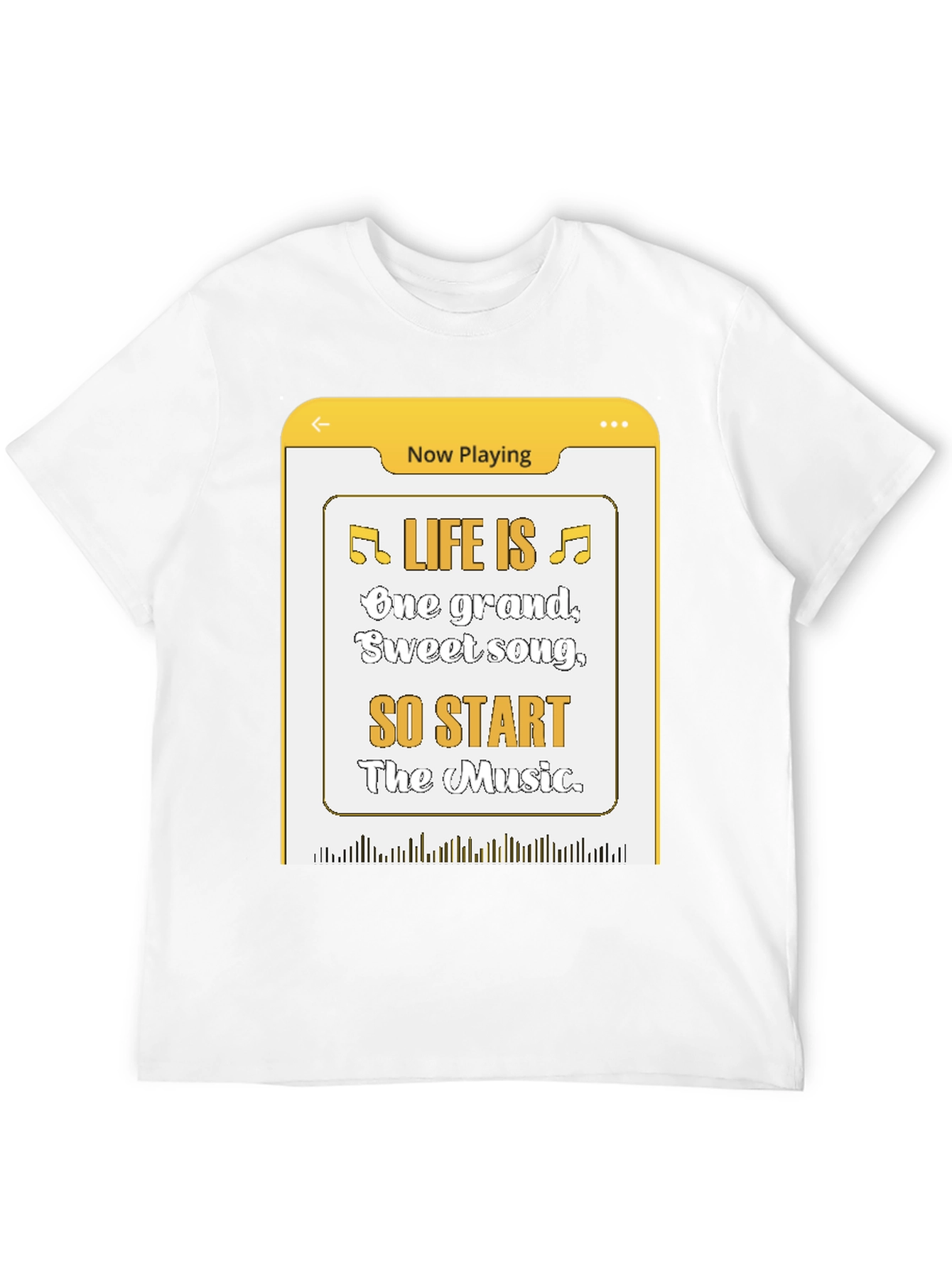 Black Life Is Music T-Shirt - Now Playing Graphic Tee view 12