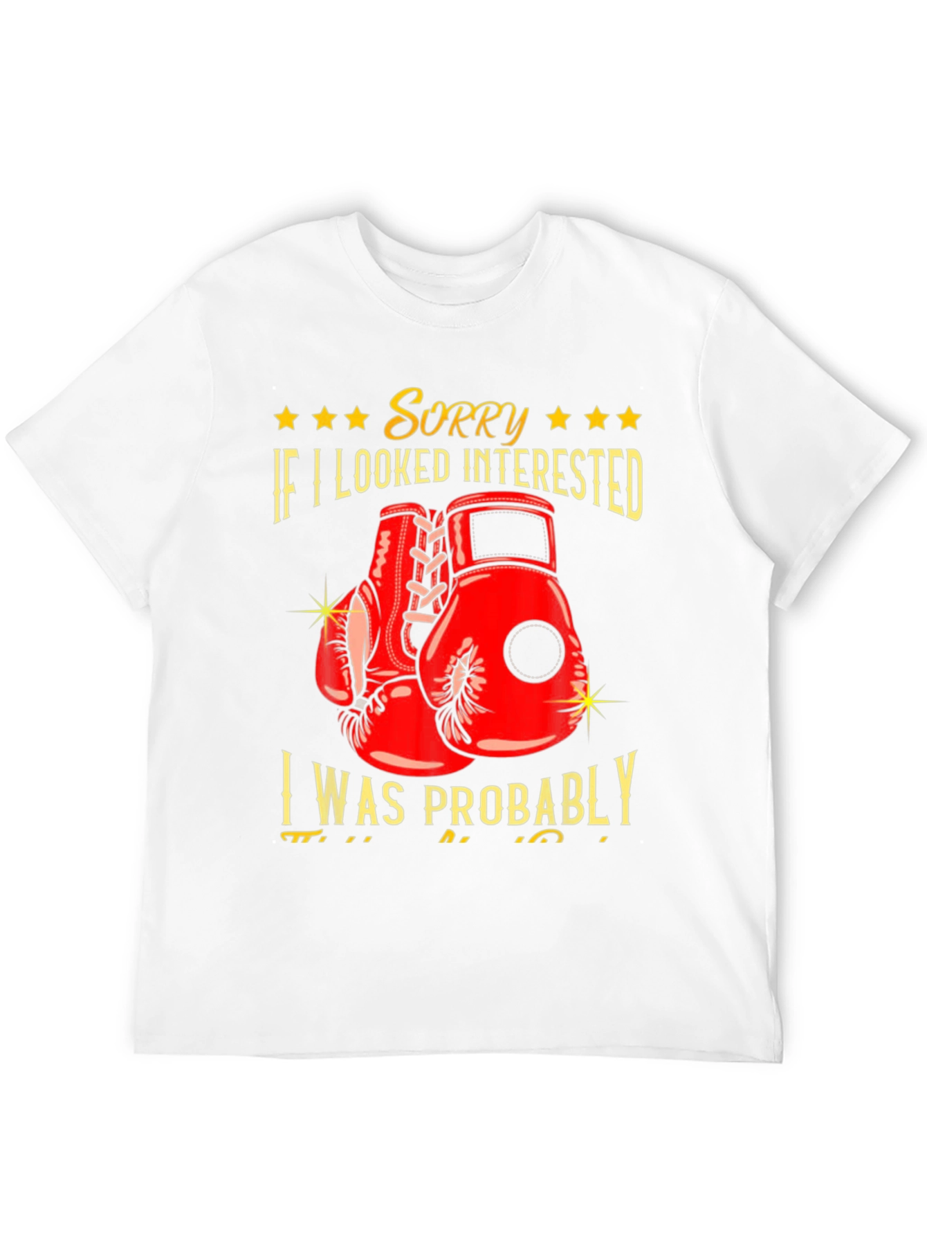 Black Sorry Not Interested Boxing Graphic Tee view 12