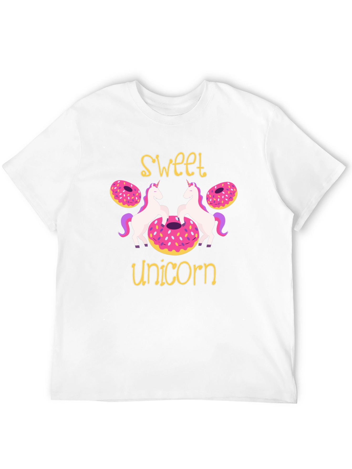 Black Sweet Unicorn Donut T-Shirt view 12