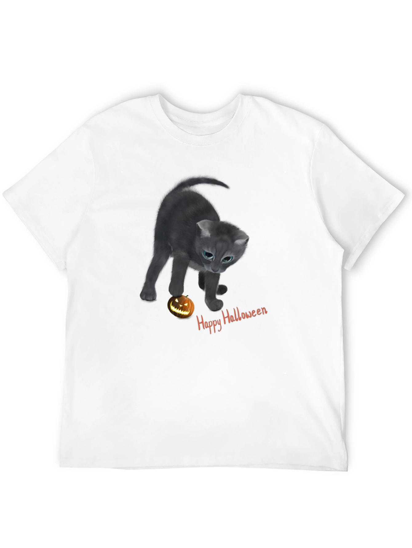Black Halloween Cat T-Shirt view 12