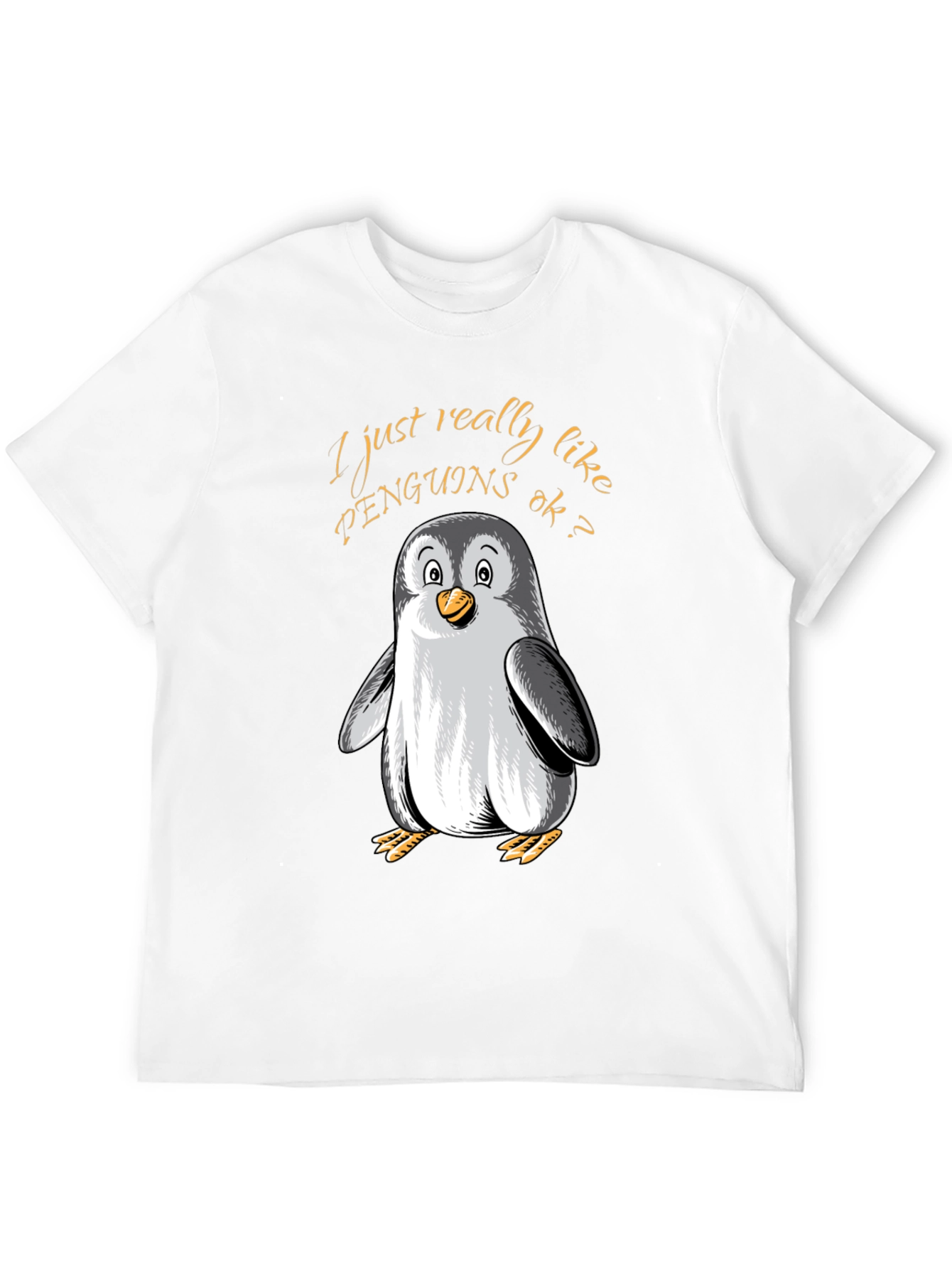 Black Penguin Lover's Tee: I Just Really Like Penguins view 12