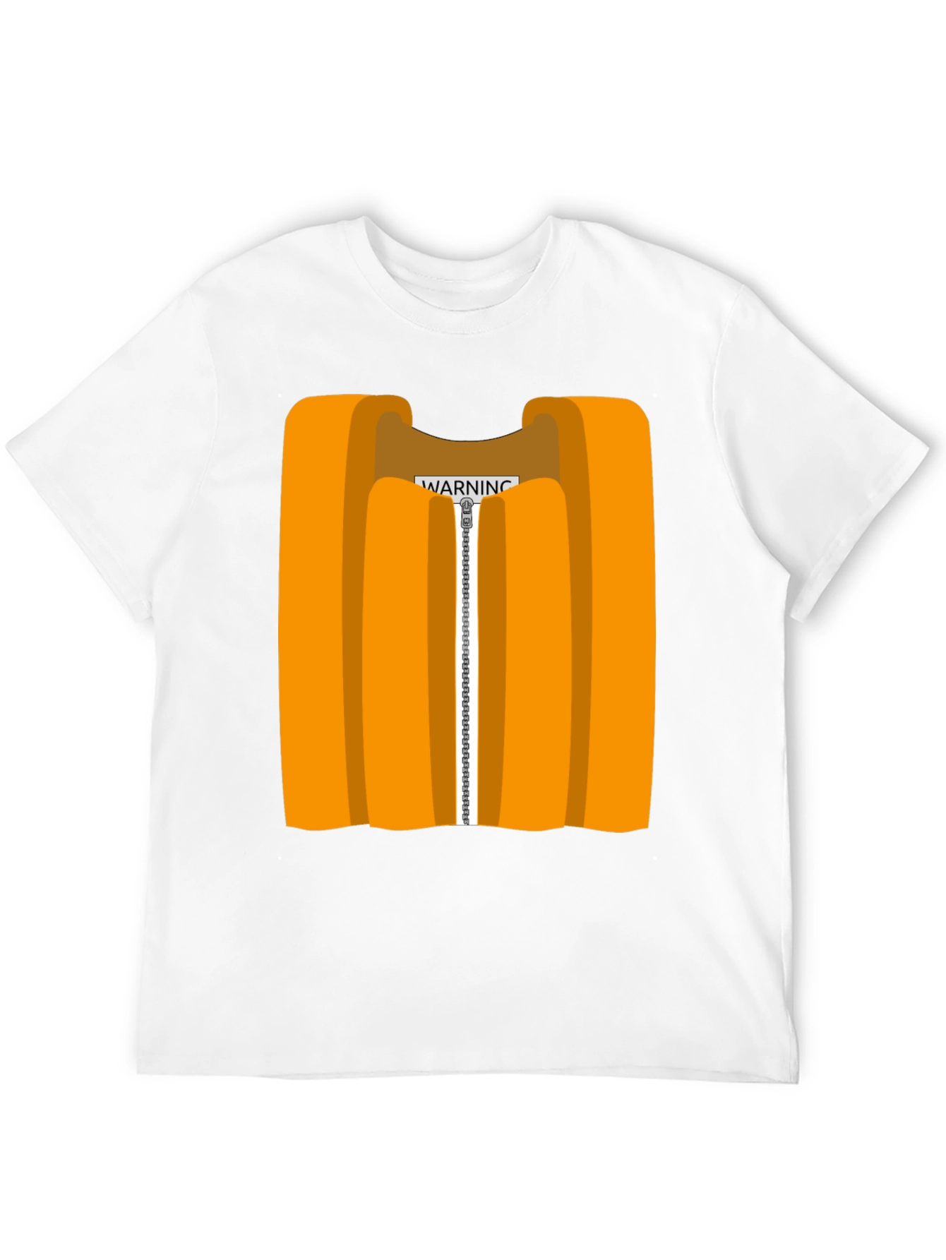 Black Orange Vest Graphic Novelty T-Shirt view 12