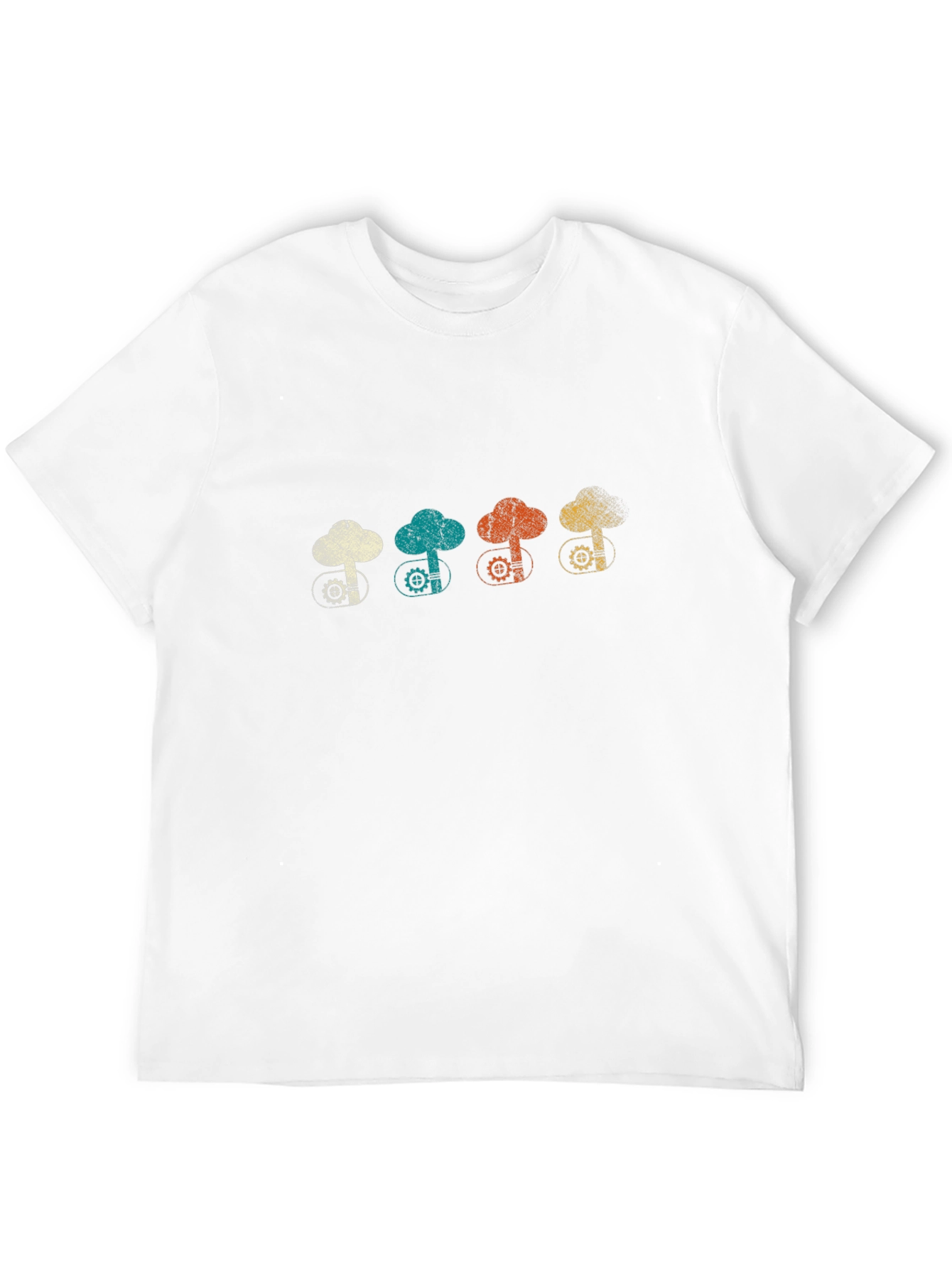 Black Retro Cloud Tech T-Shirt - Vintage Style view 12