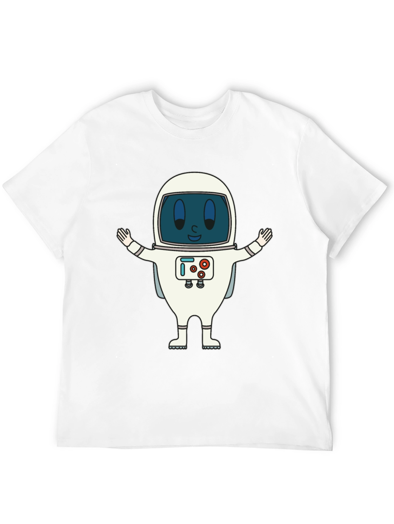 Black Astronaut Graphic Print T-Shirt - Fun Spaceman Design view 12