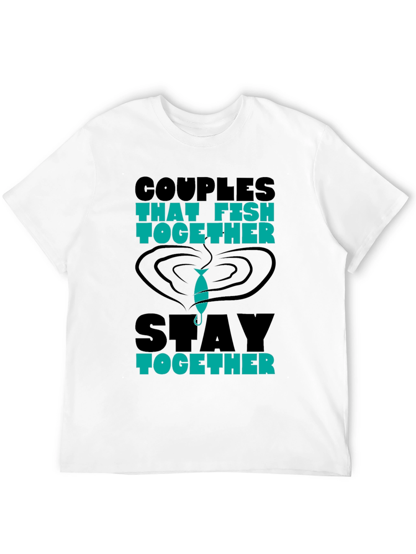 Black Couples That Fish Together Graphic Tee view 12