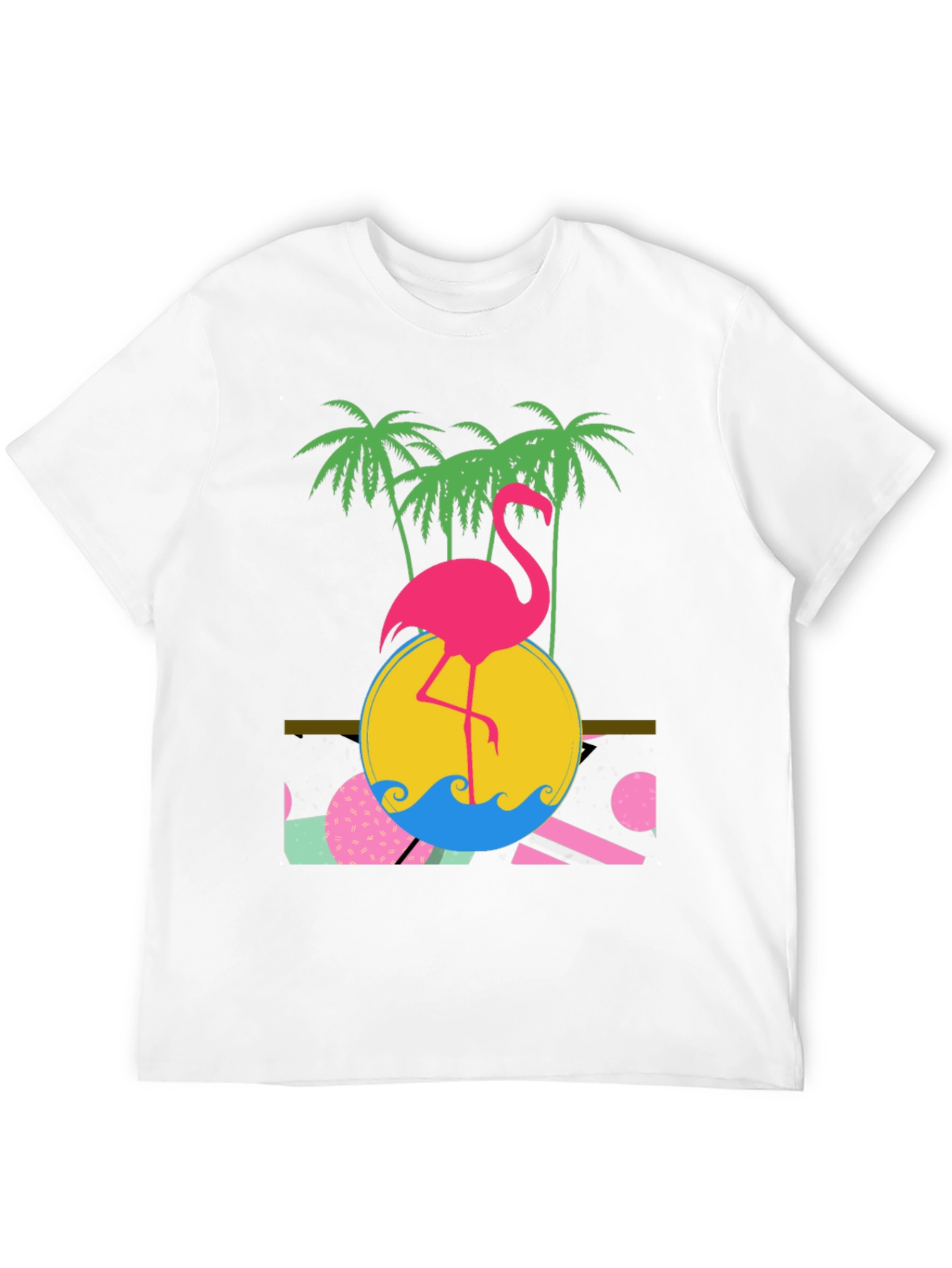 Black Retro Flamingo Graphic T-Shirt - Tropical Summer Vibes view 12