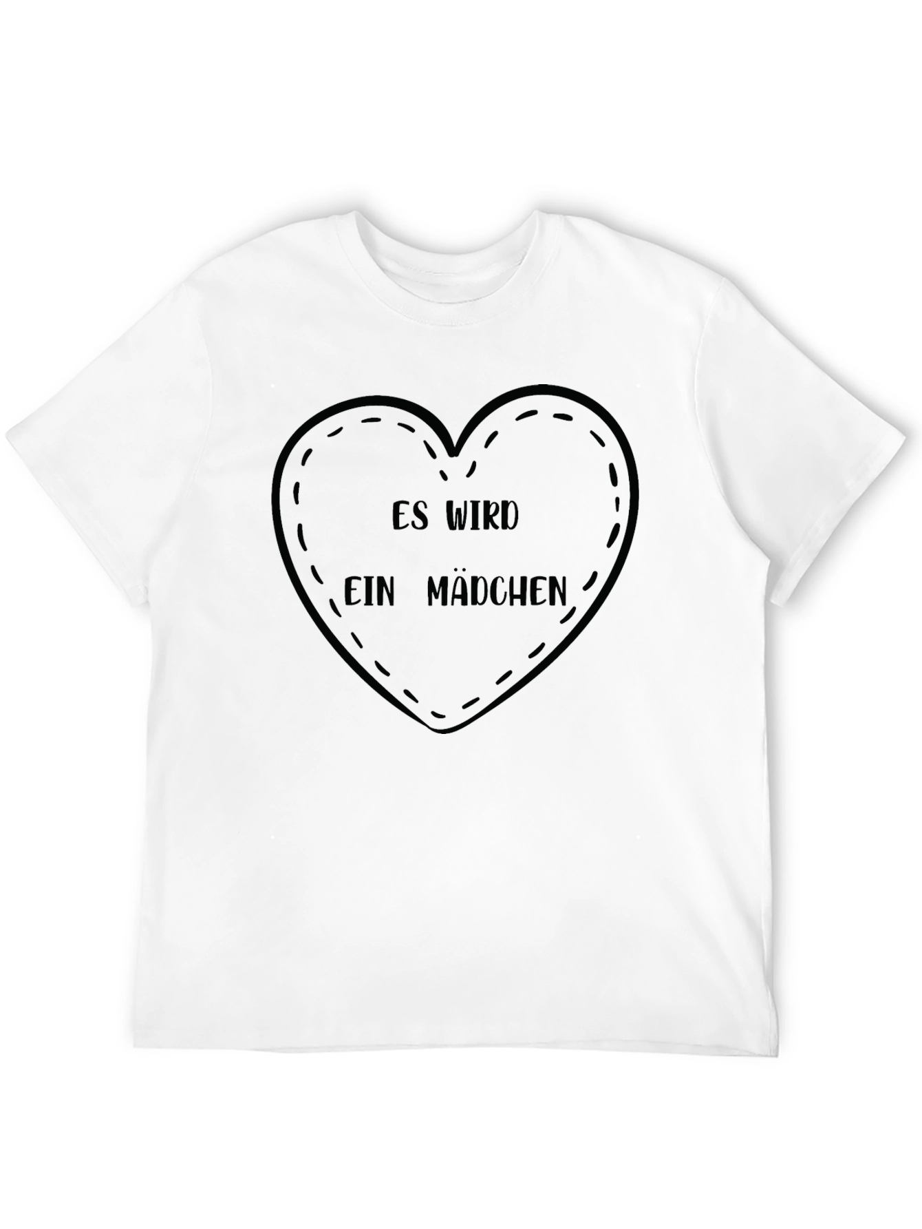 Black Es Wird Ein Madchen T-Shirt - Baby Announcement Tee view 12