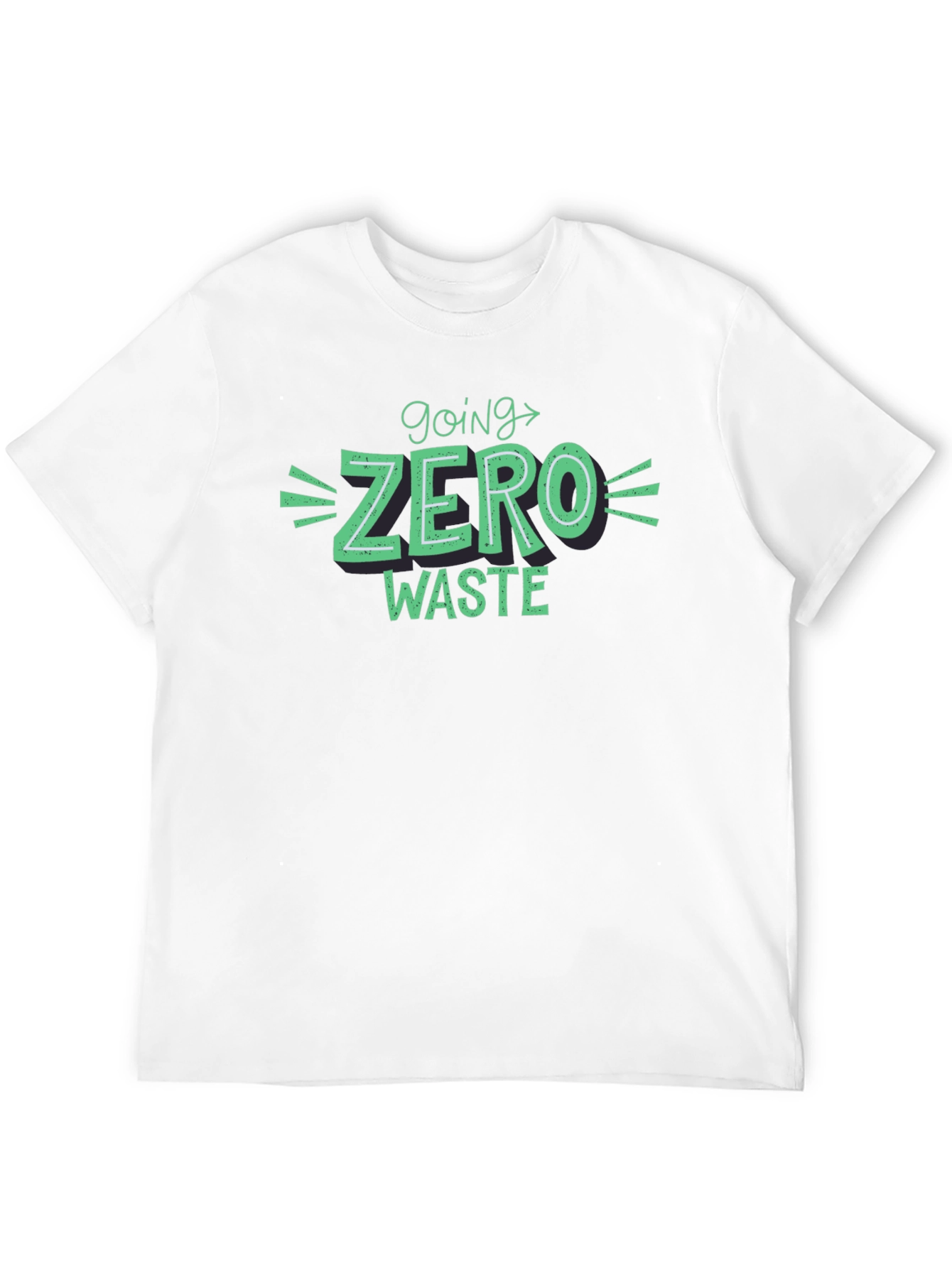 Black Eco-Friendly Going Zero Waste T-Shirt view 12
