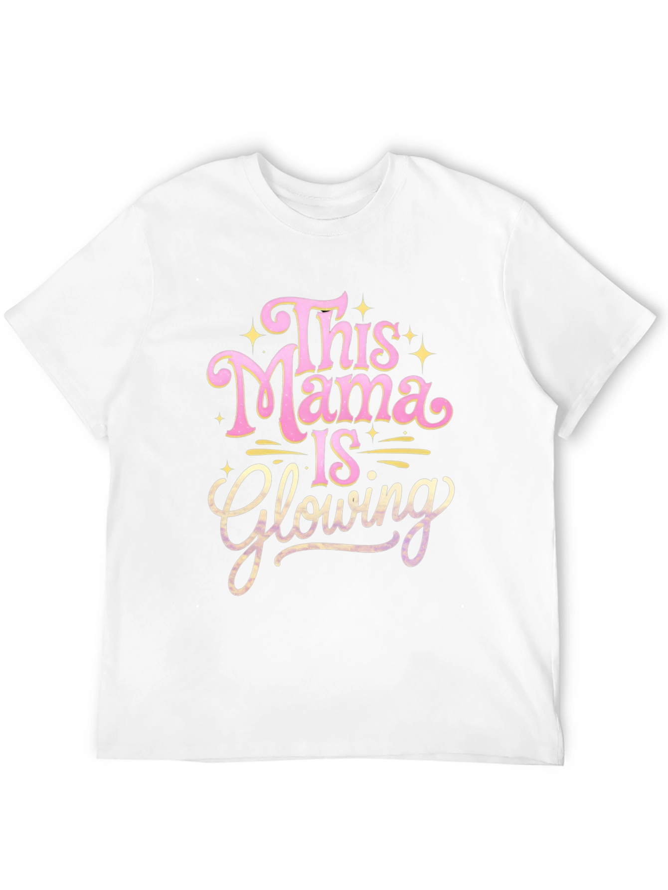 Black This Mama is Glowing T-Shirt view 12