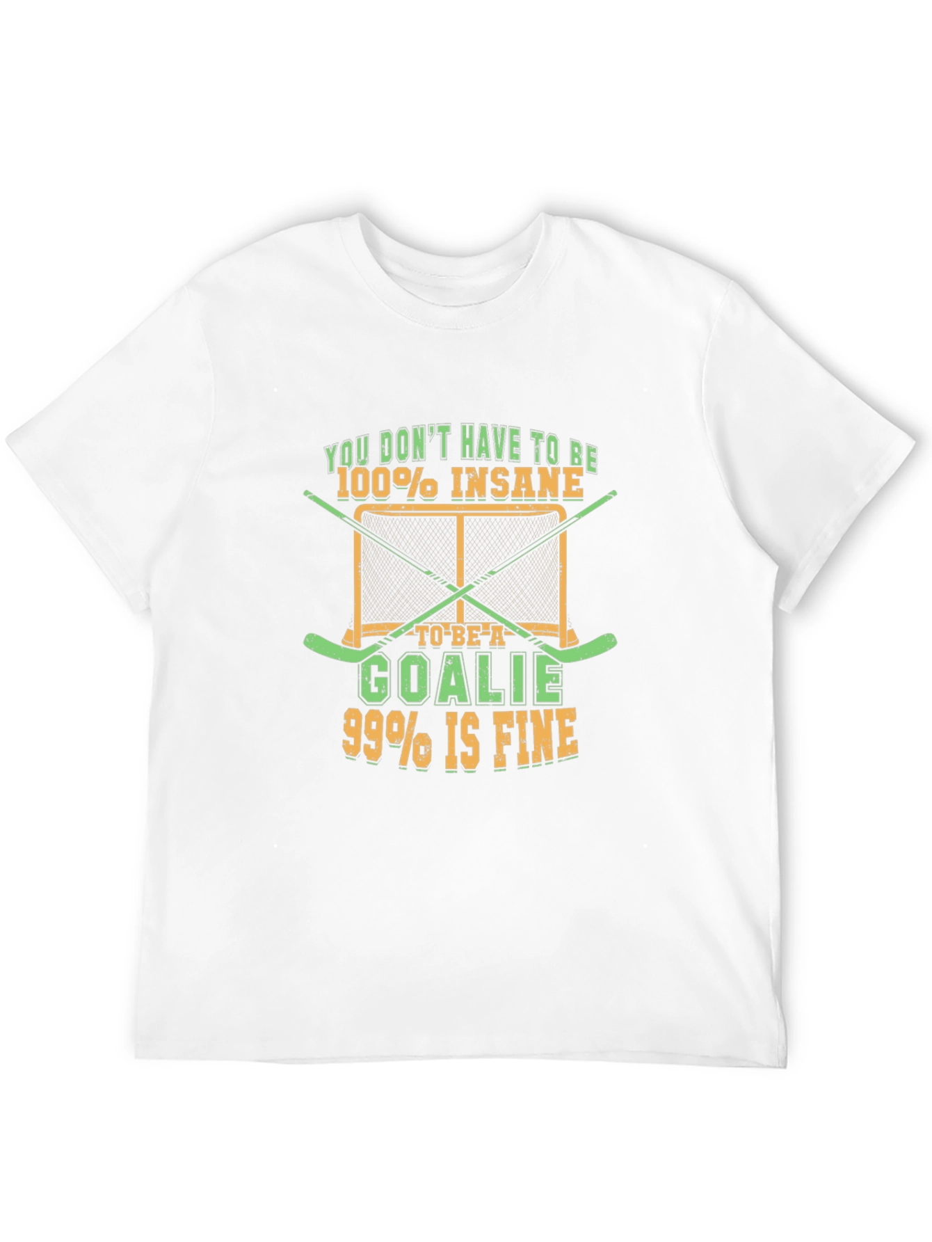 Black Insane Goalie T-Shirt - Hockey Fan Tee view 12