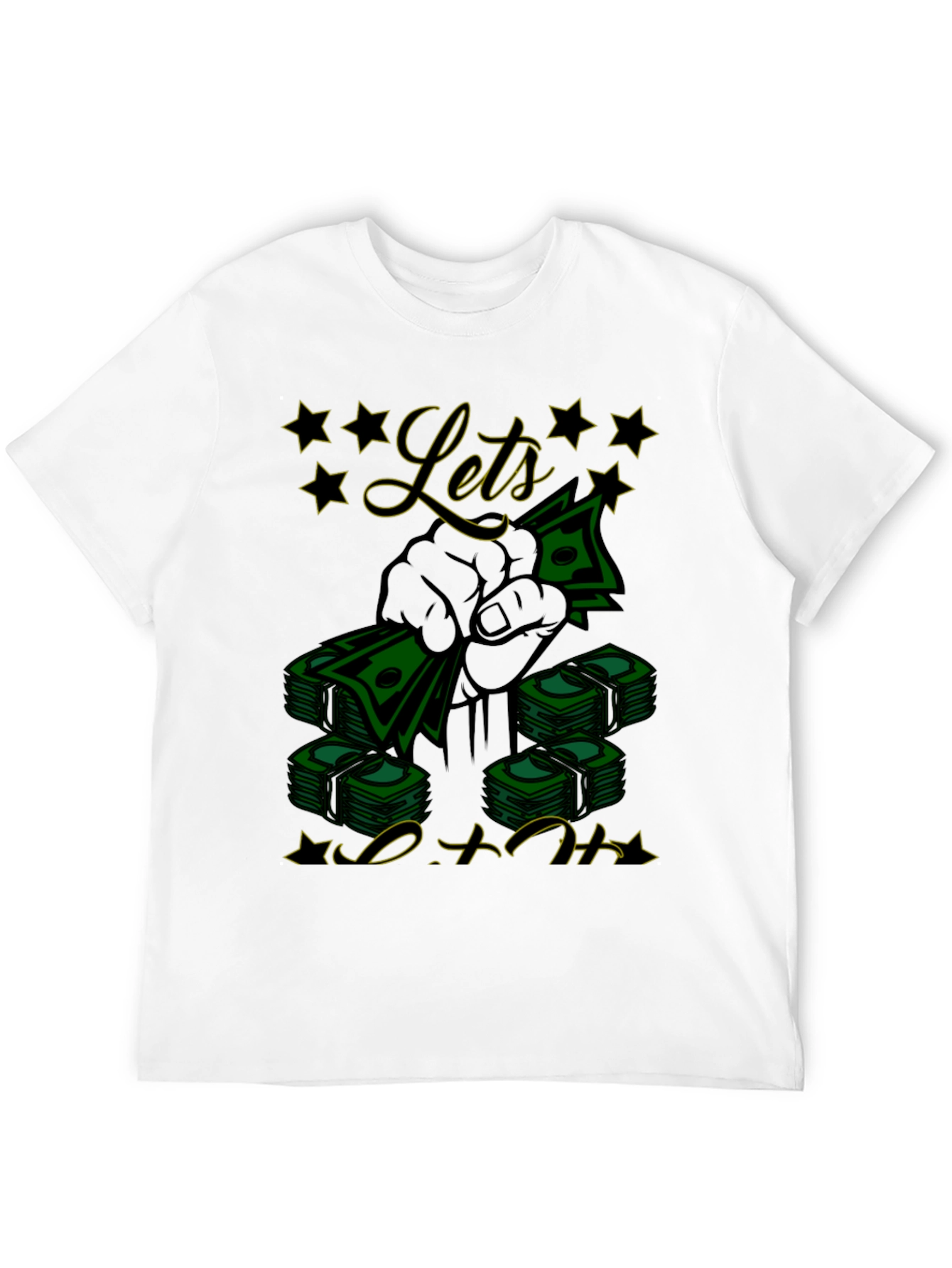 Black Let's Get That Money Black T-Shirt view 12