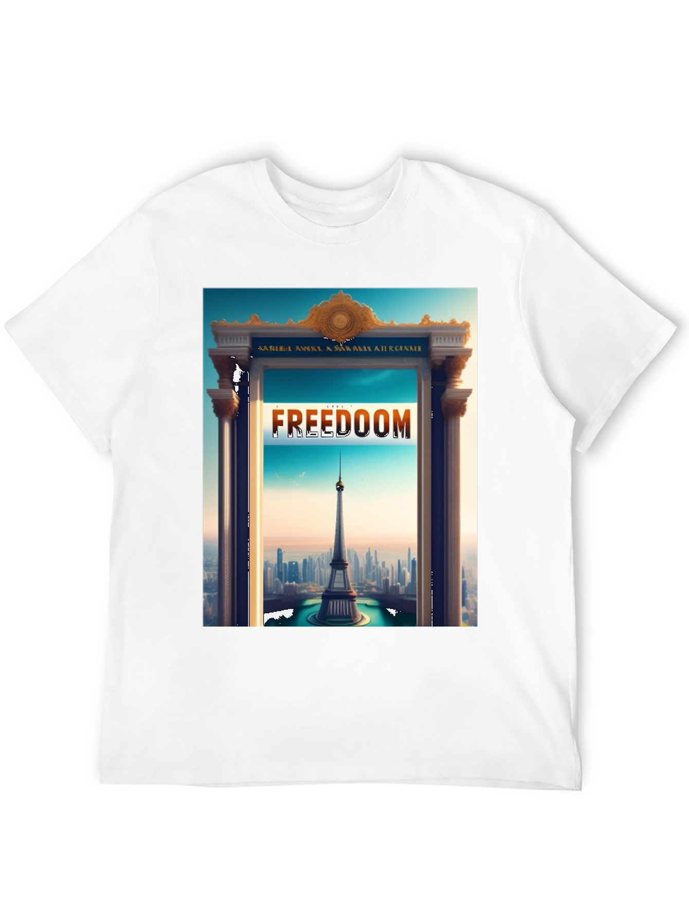 Black Freedom Tower Graphic Tee - Stylish Statement Shirt view 12