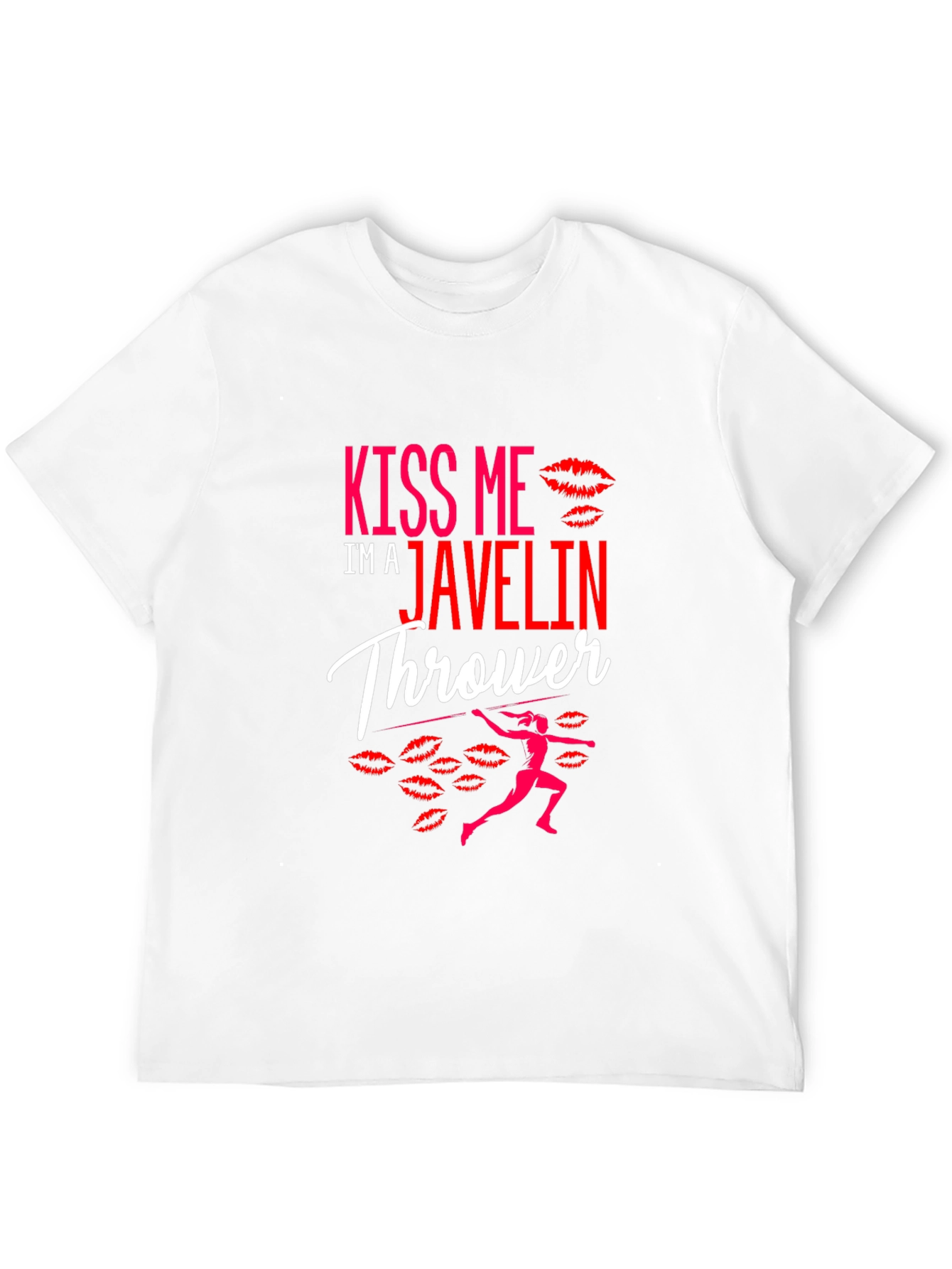 Black Kiss Me I'm A Javelin Thrower Black T-Shirt view 12