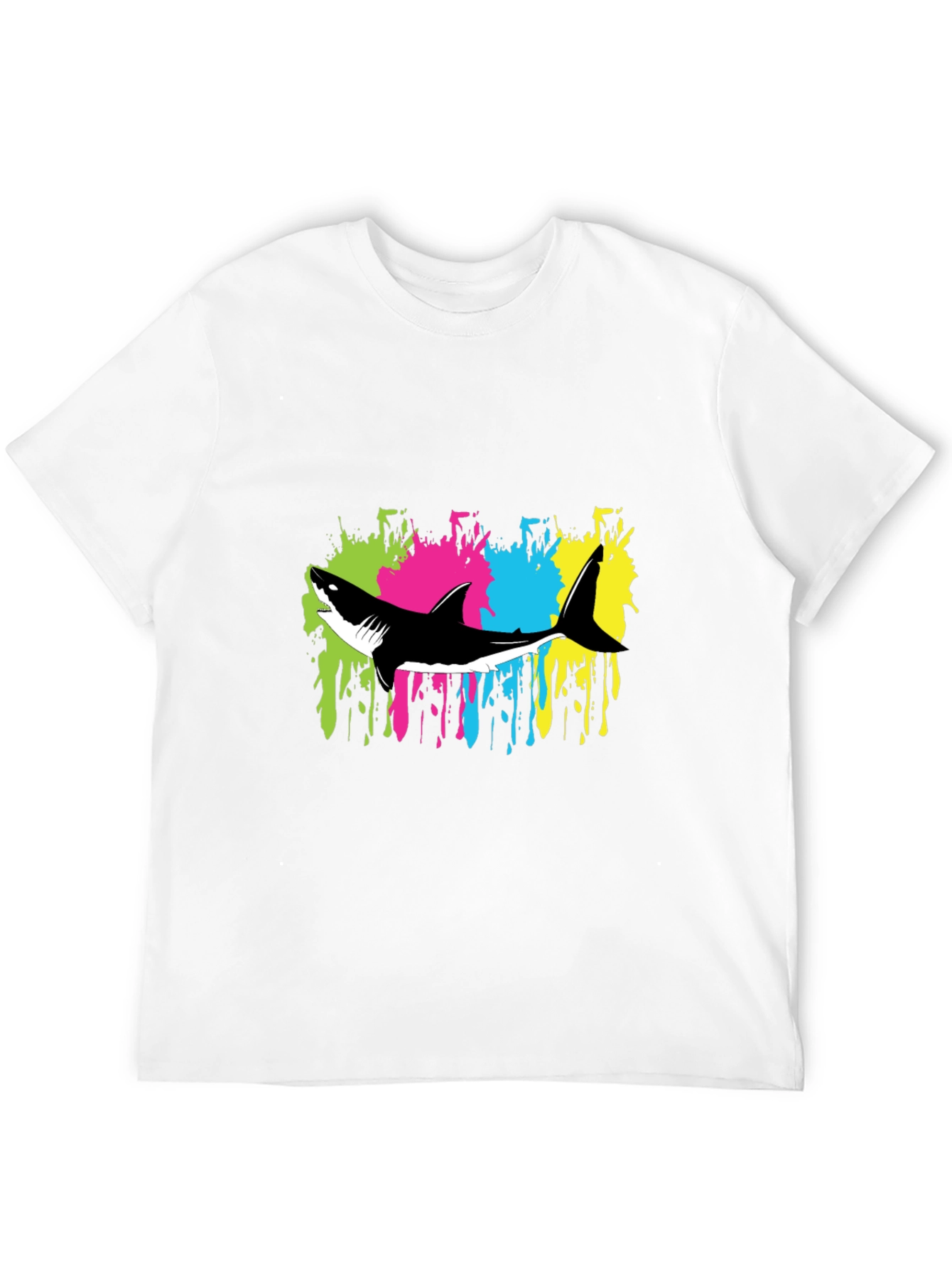 Black Shark Graphic T-Shirt - Bold Colorful Design view 12