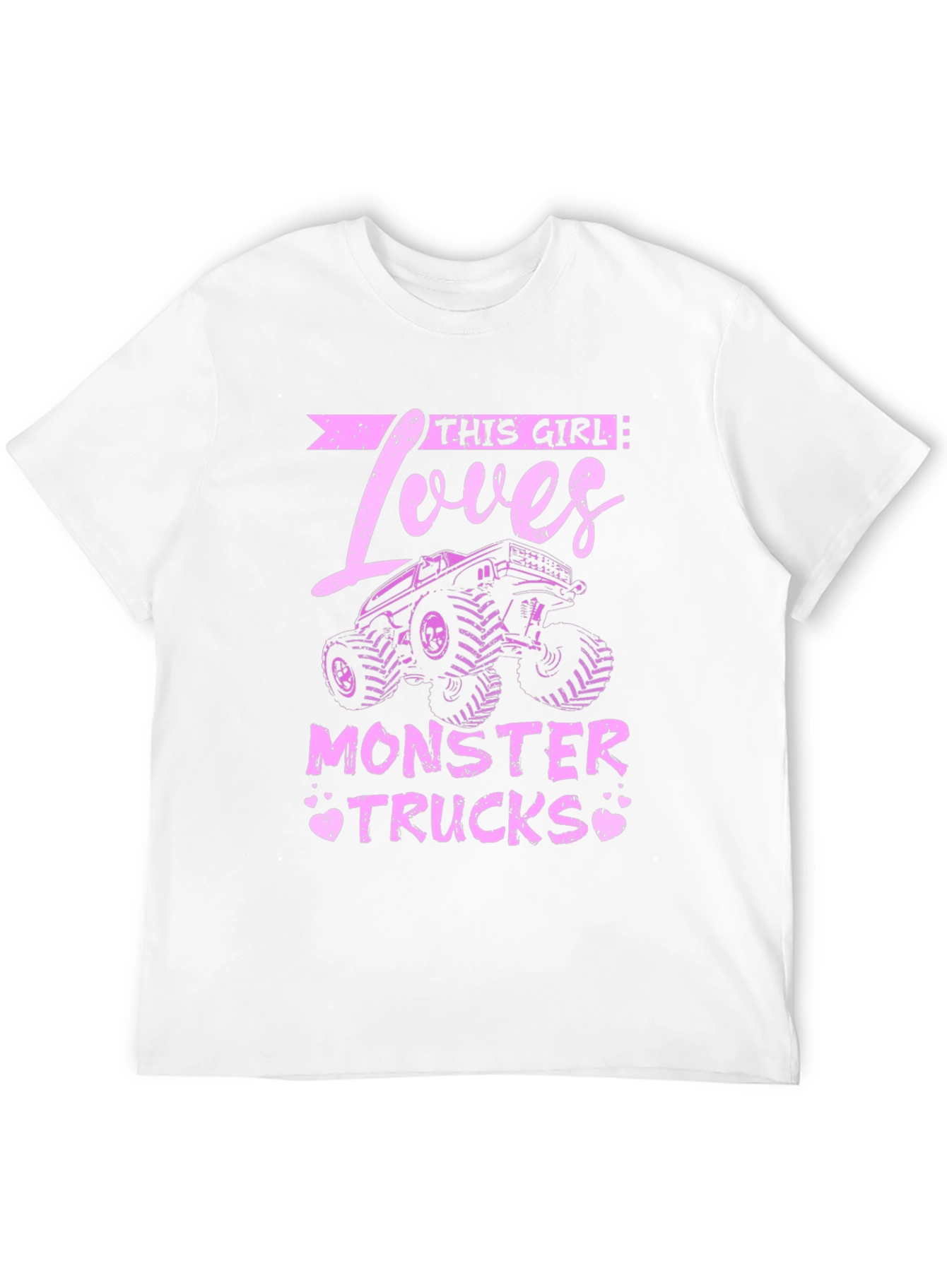 Black This Girl Loves Monster Trucks Black T-Shirt view 12