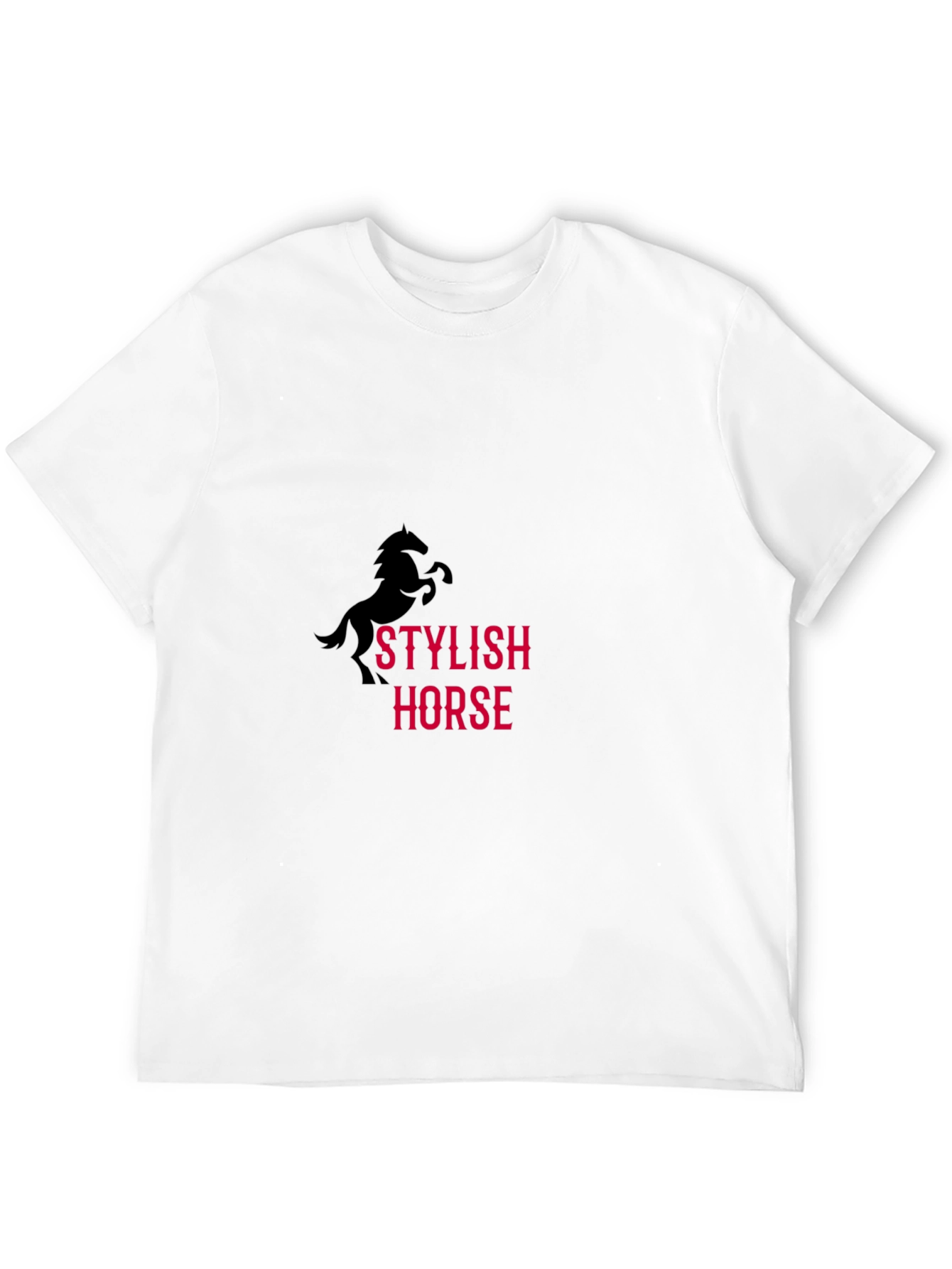 Black Stylish Horse Graphic T-Shirt view 12