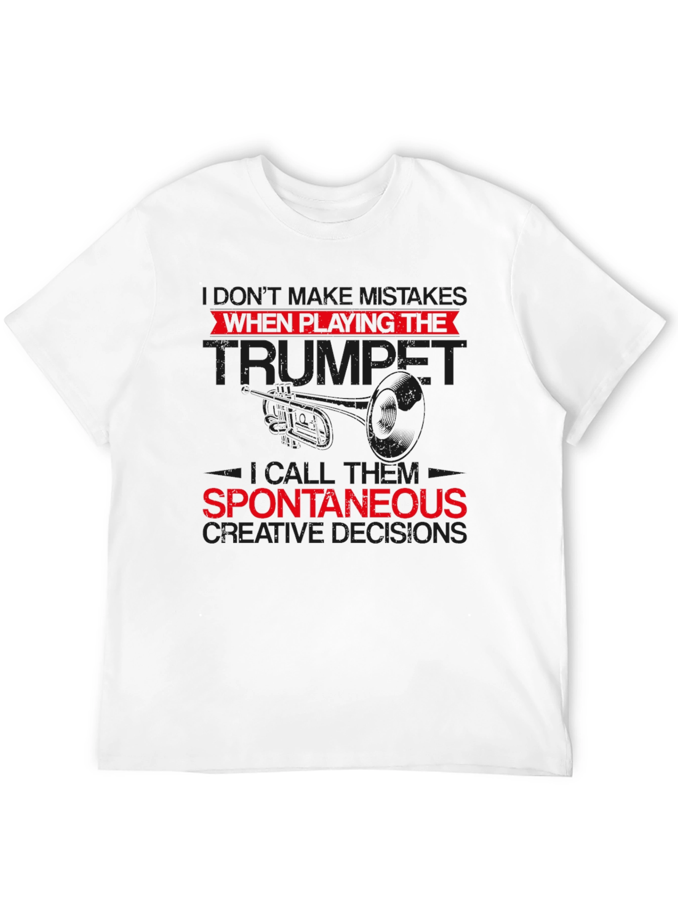 Black Trumpet Player Funny Graphic T-Shirt view 12
