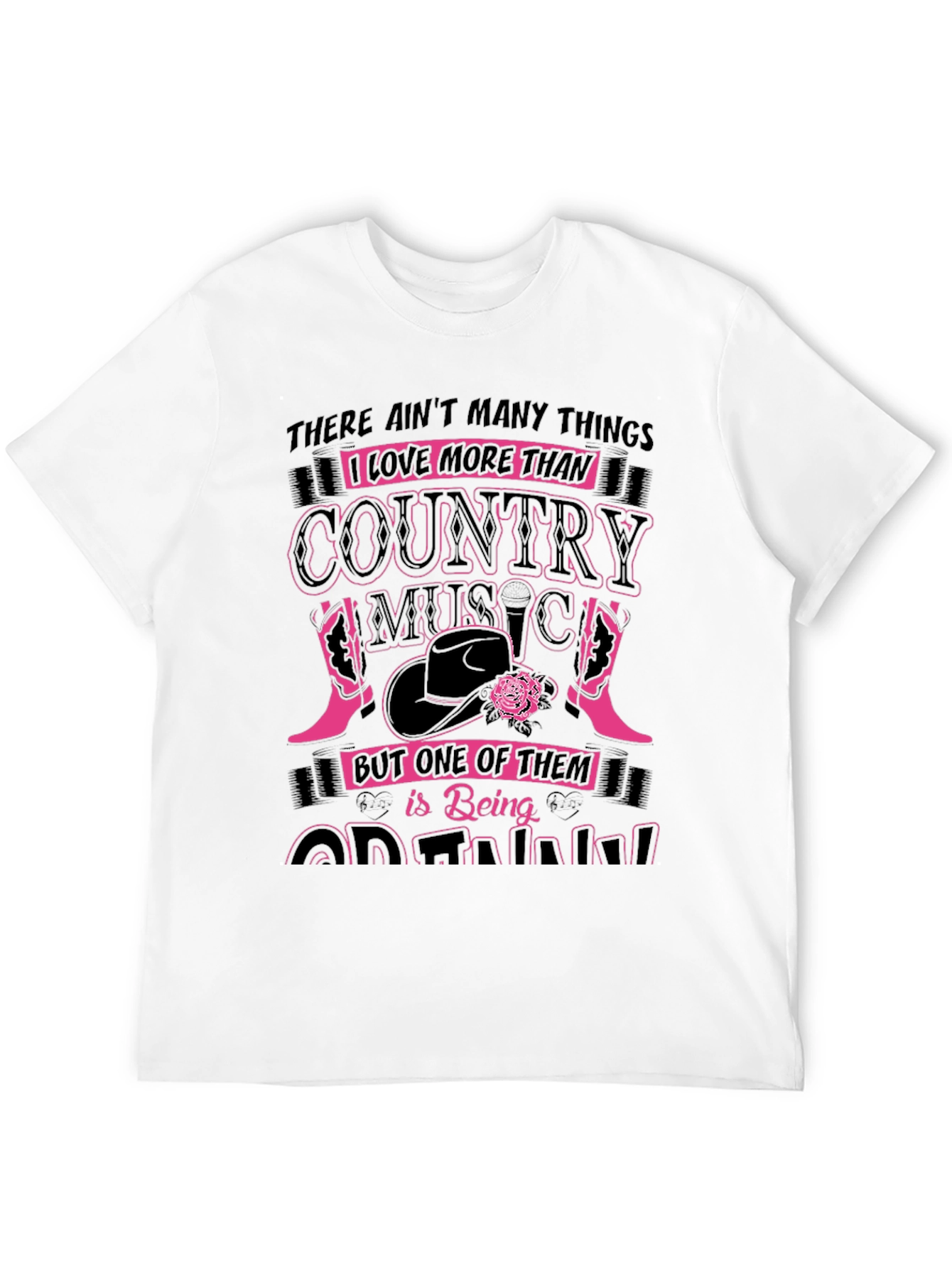 Black Country Music Graphic T-Shirt - Black view 12