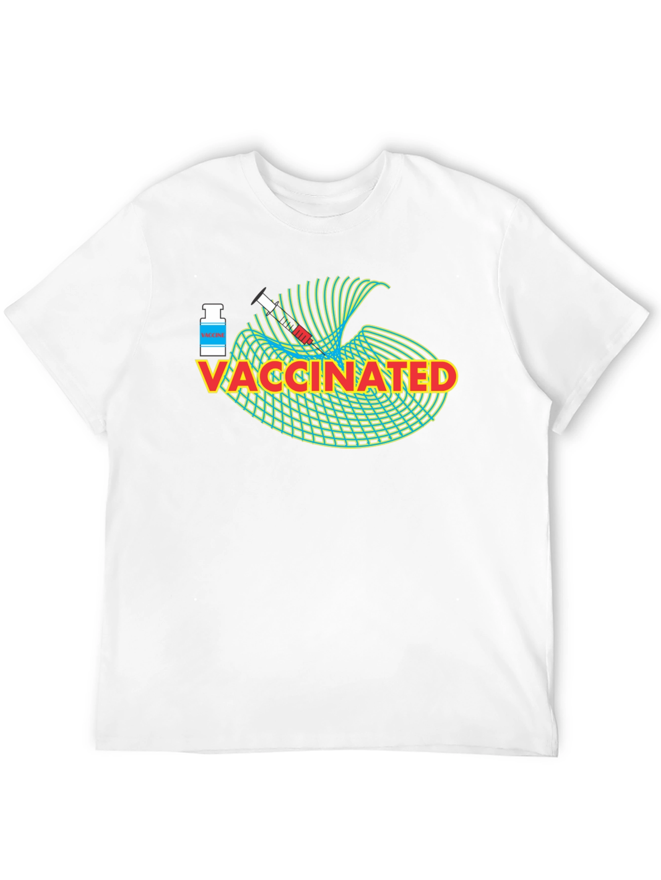 Black Vaccinated Graphic Tee - Novelty Design view 12