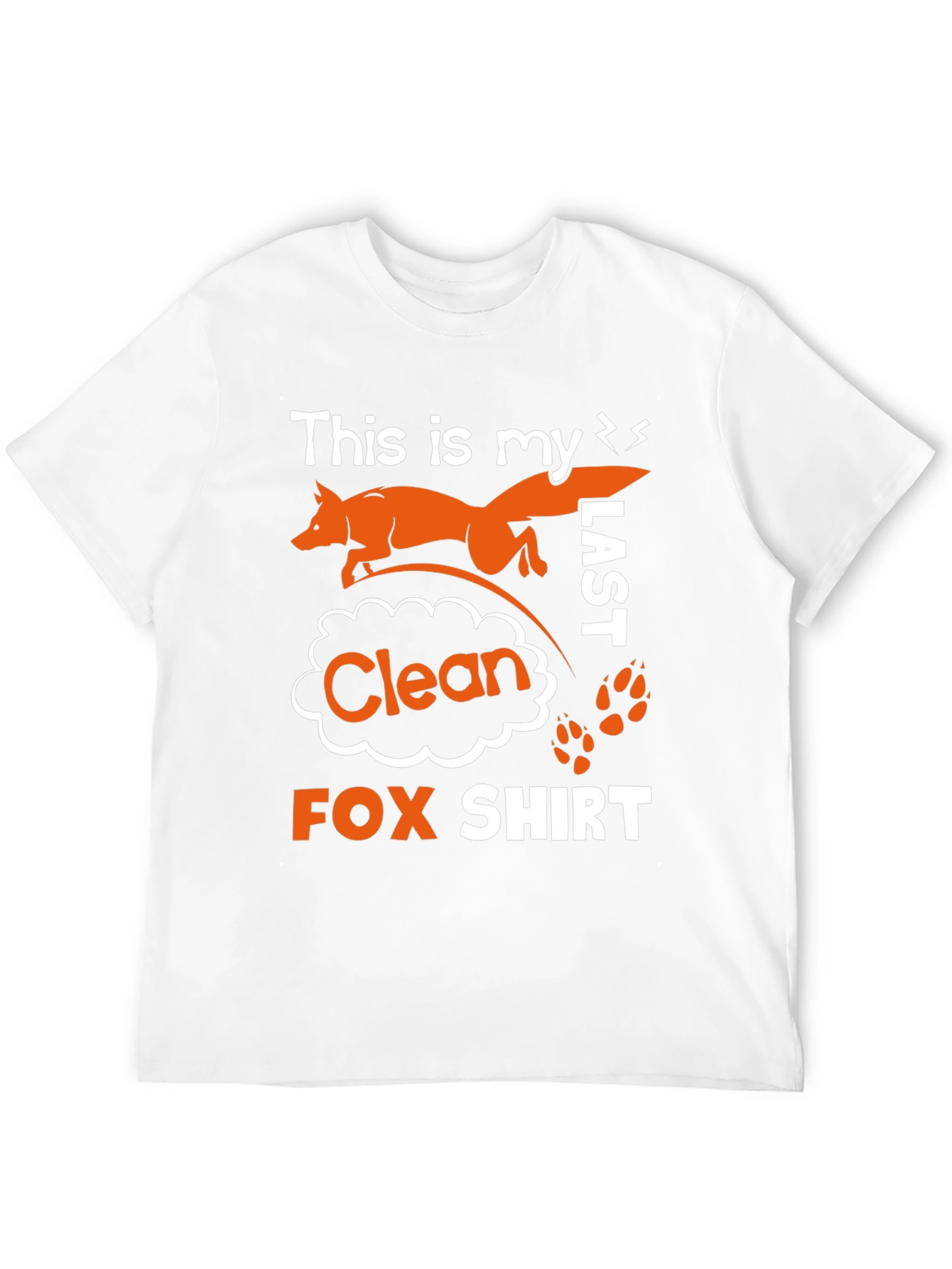 Black Funny "Last Clean Fox" Graphic T-Shirt view 12