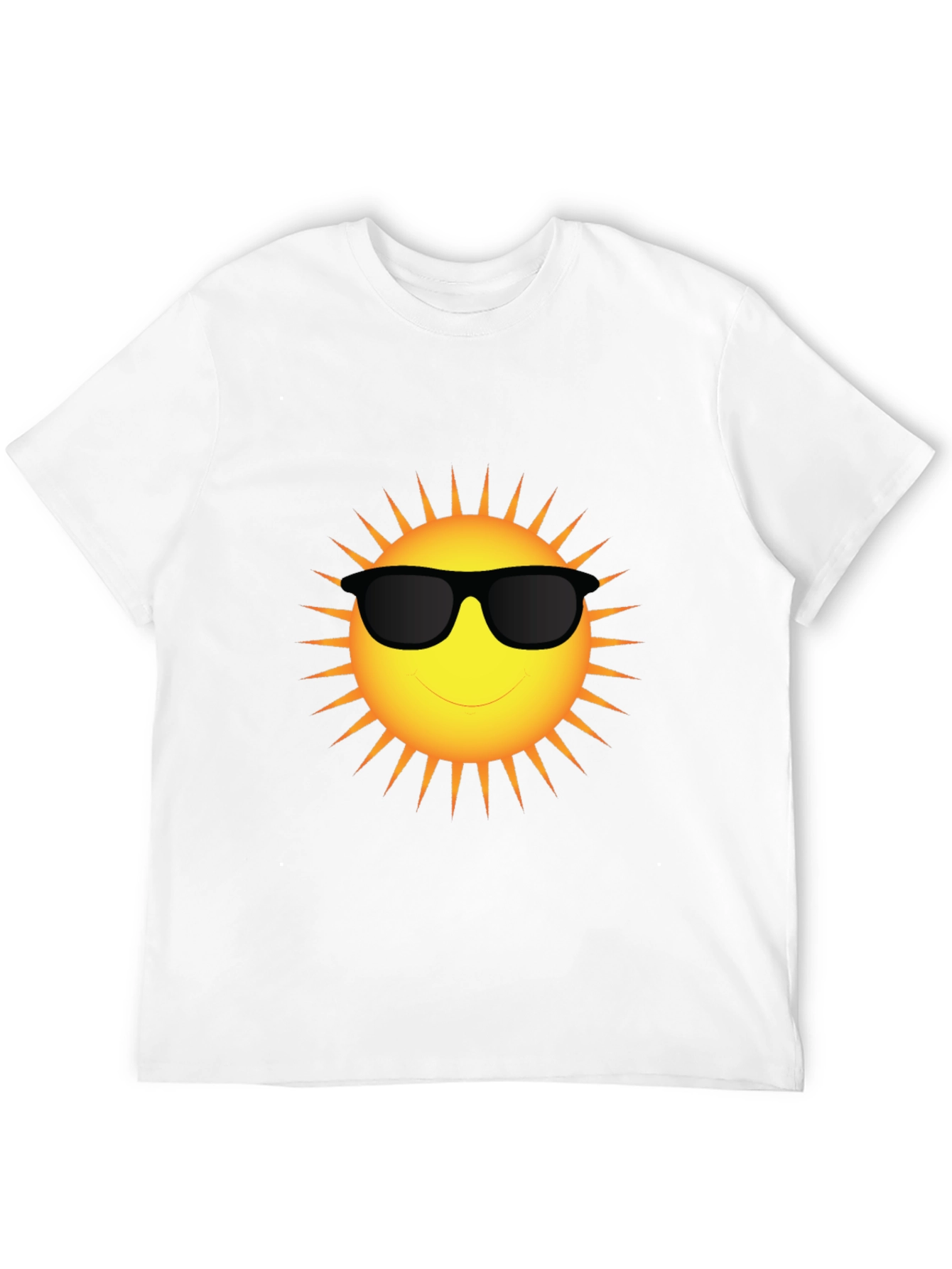 Black Cool Sun Graphic T-Shirt - Black Cotton Blend Tee view 12