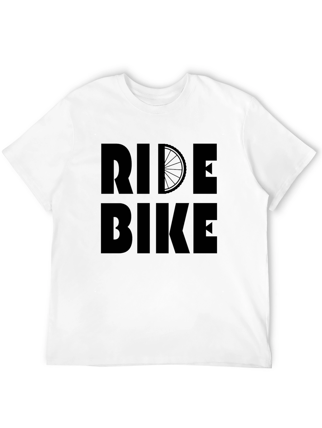 Black Ride Bike Graphic T-Shirt - Black Casual Tee view 12