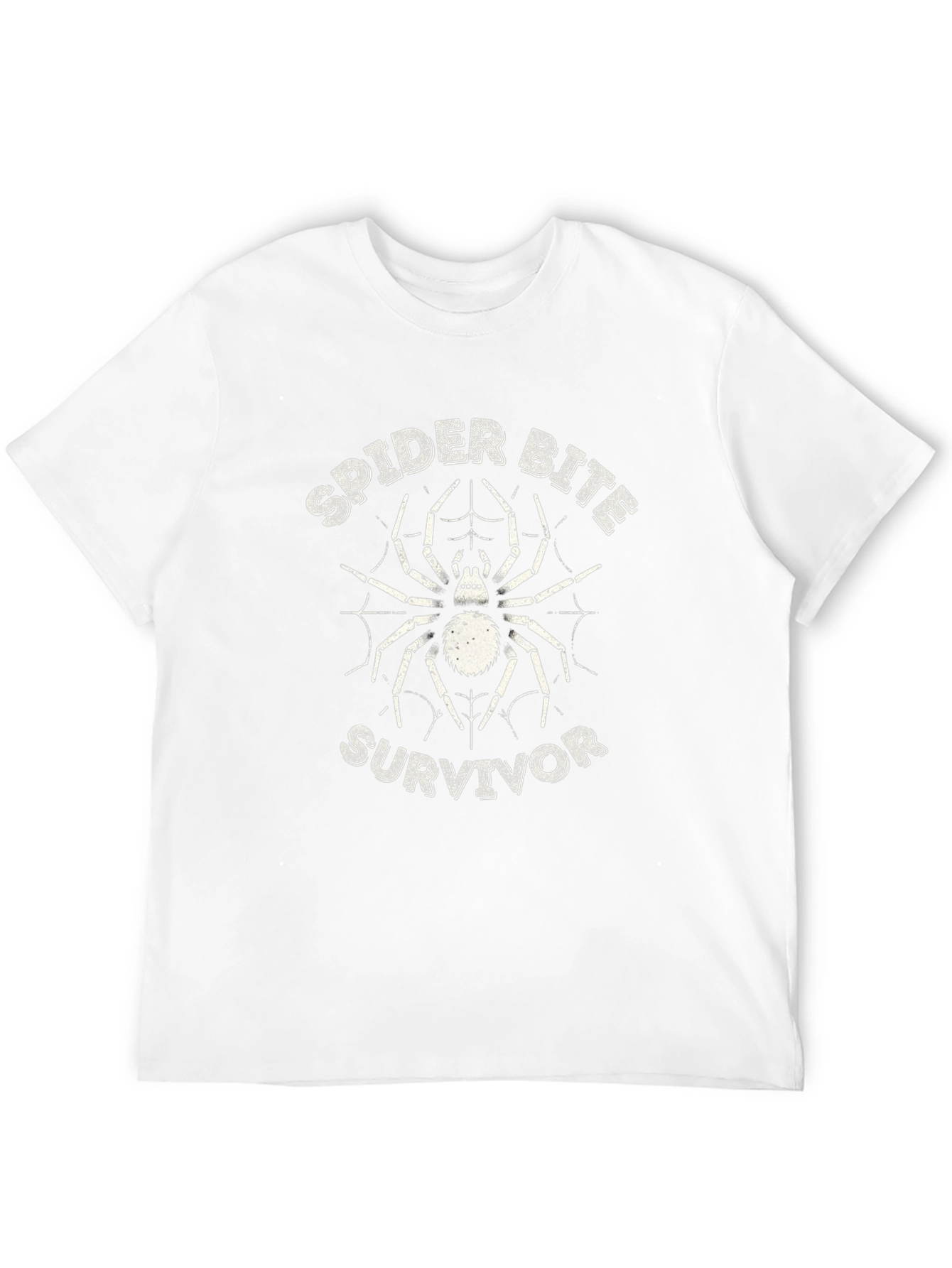 Black Spider Bite Survivor Graphic Tee - Black Cotton T-Shirt view 12
