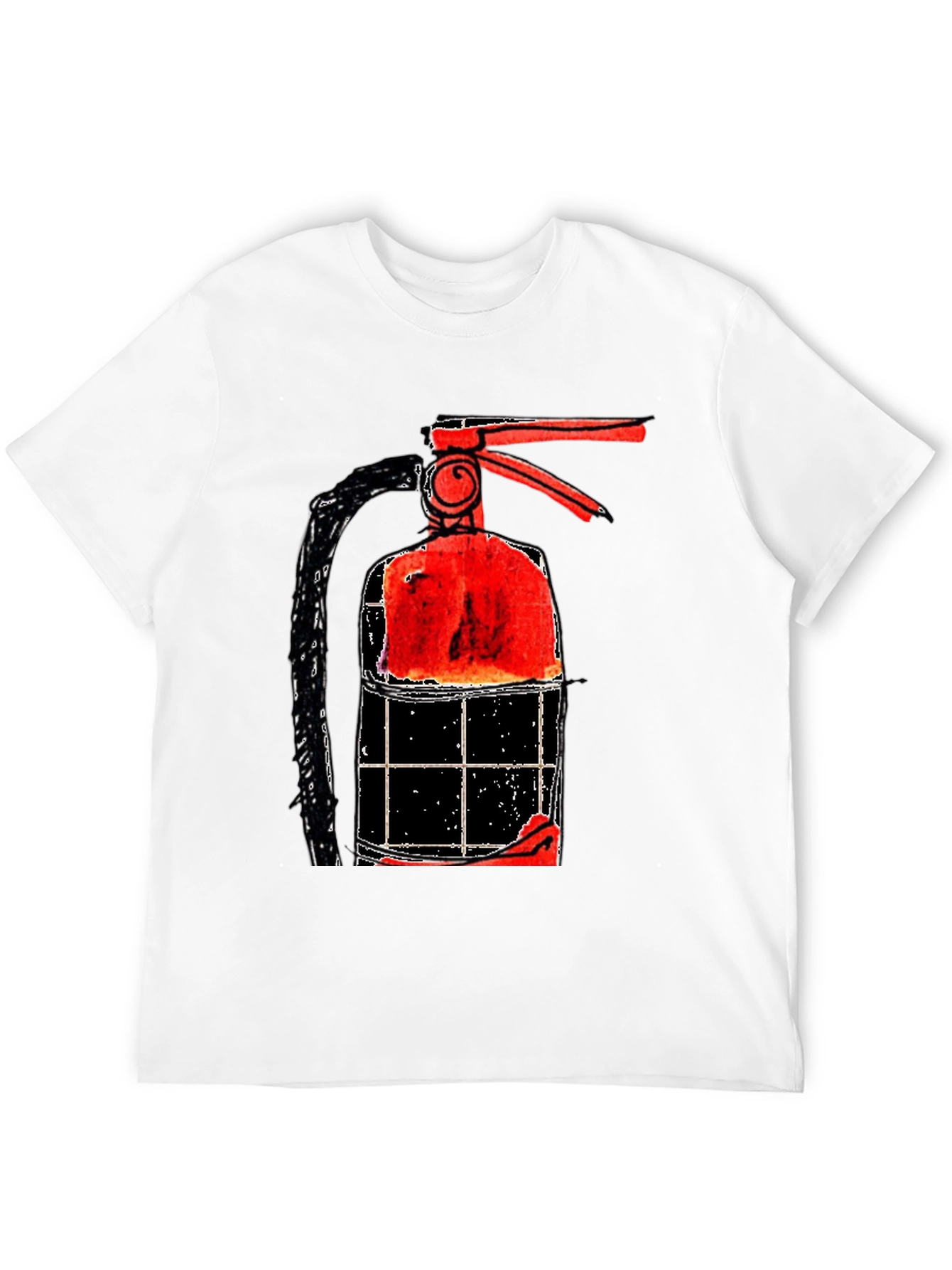 Black Fire Extinguisher Graphic Tee - Novelty Print view 12