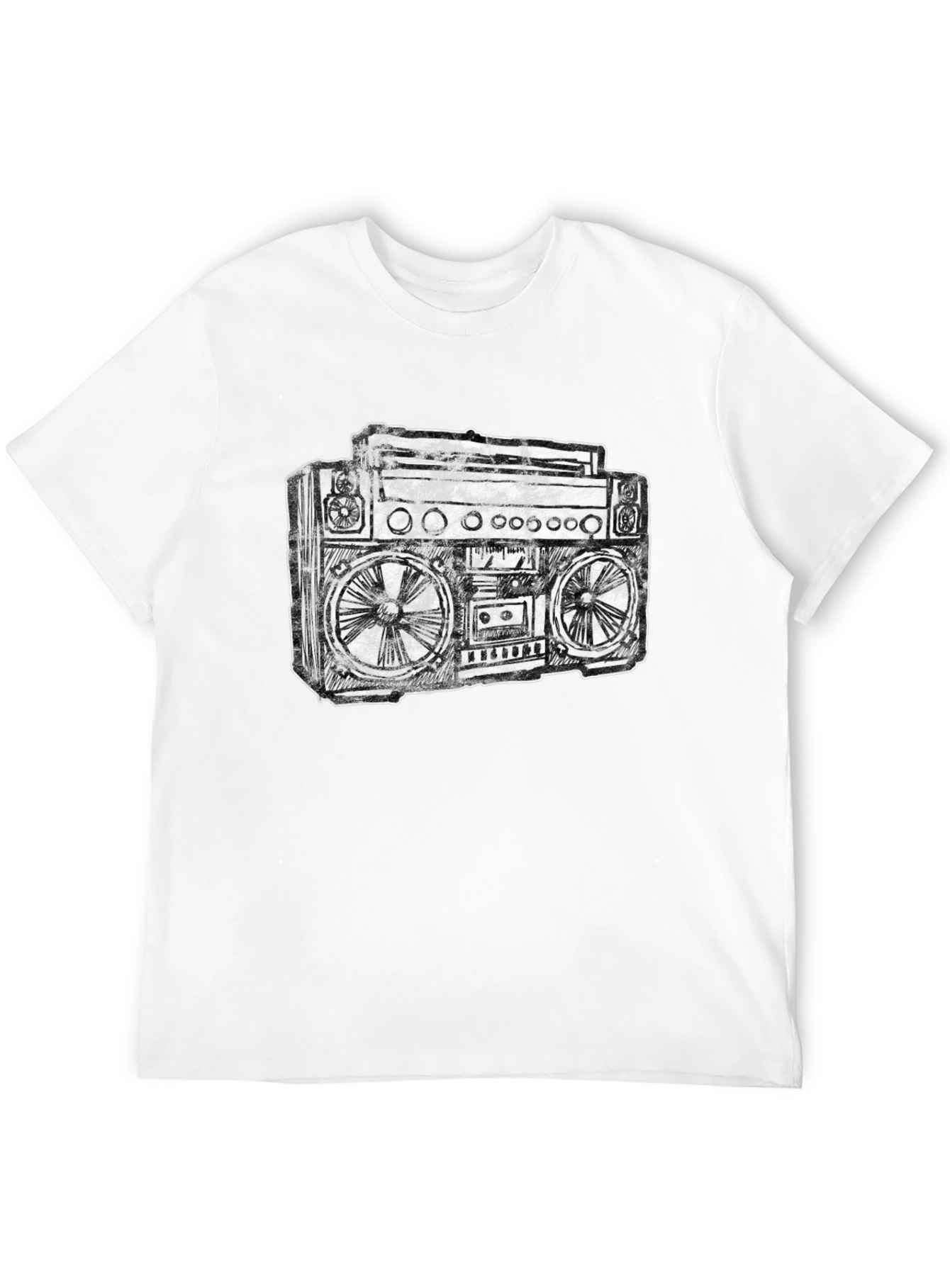 Black Retro Boombox Graphic T-Shirt - Black view 12