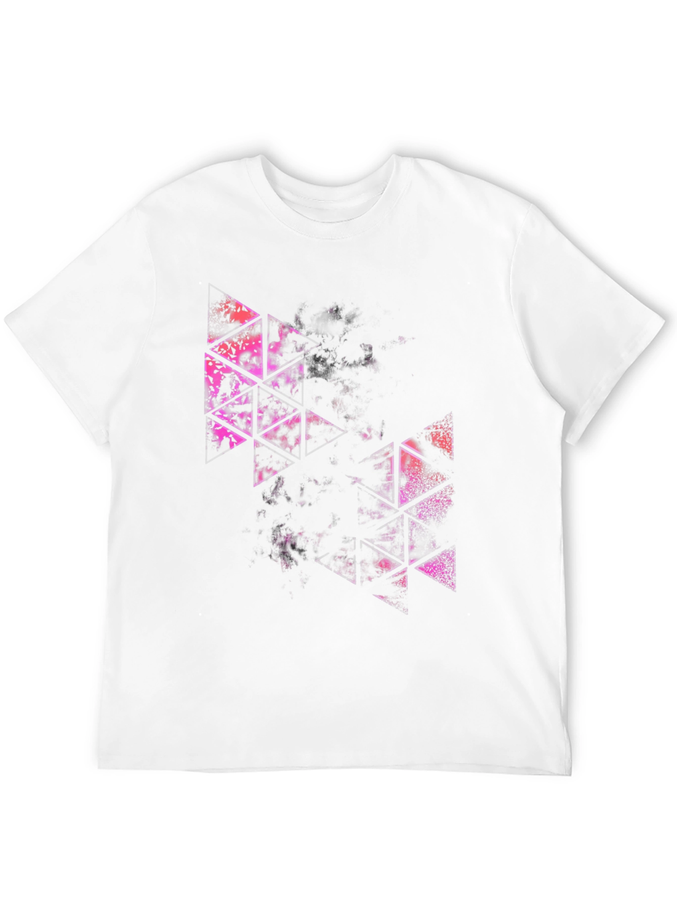 Black Abstract Triangle Graphic Tee - Modern Streetwear view 12