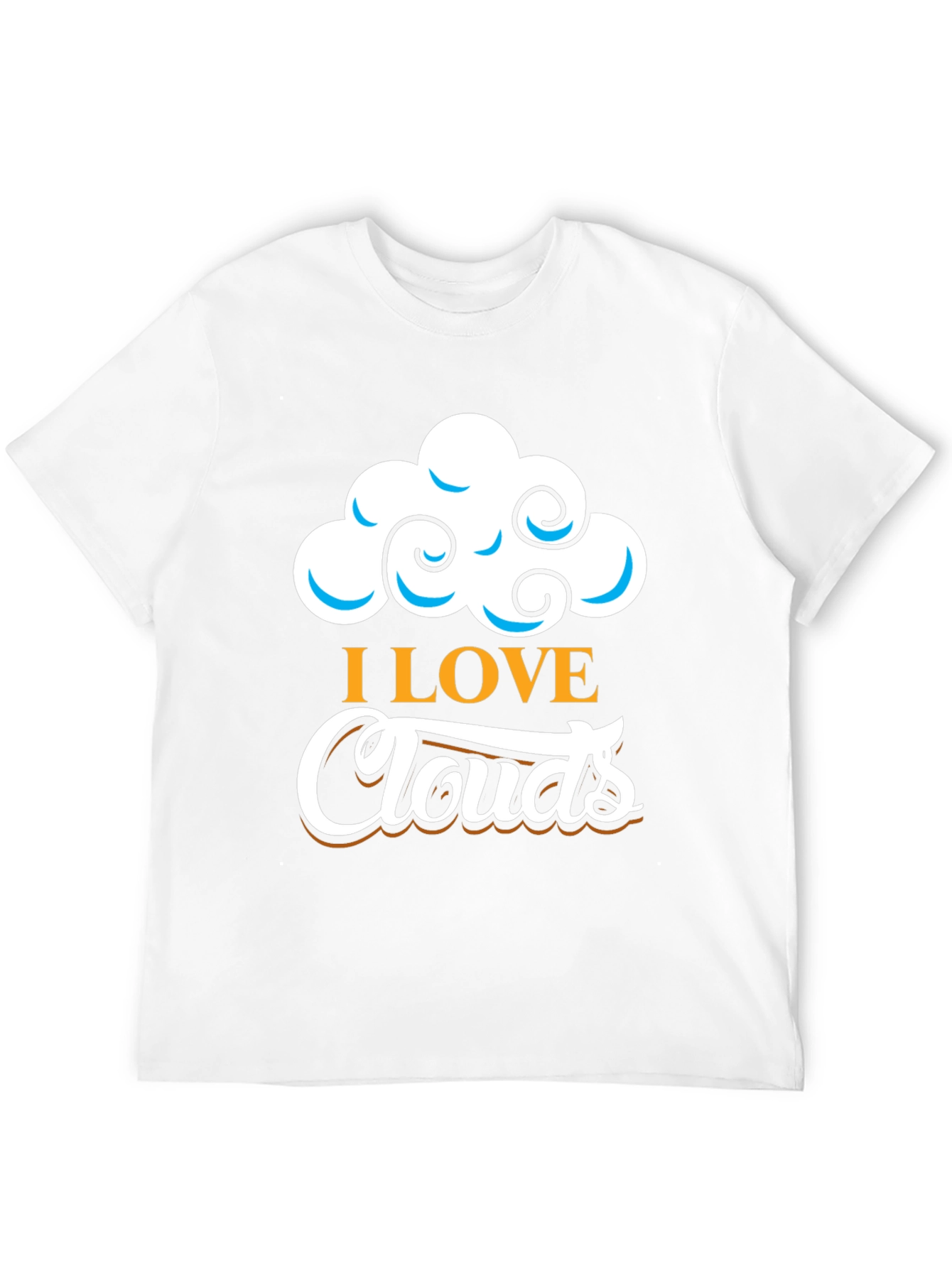 Black I Love Clouds Graphic T-Shirt - Black Cotton Blend view 12