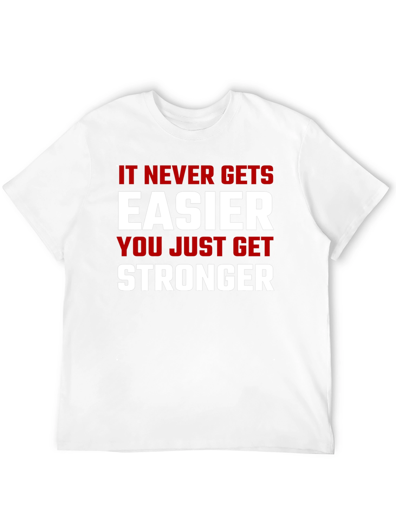 Black Motivational 'Stronger' Graphic Print Black T-Shirt view 12