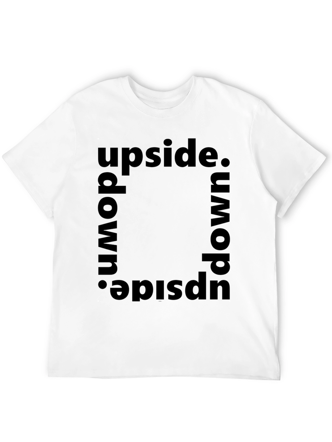 Black Upside Down Graphic Tee - Trendy Statement Shirt view 12