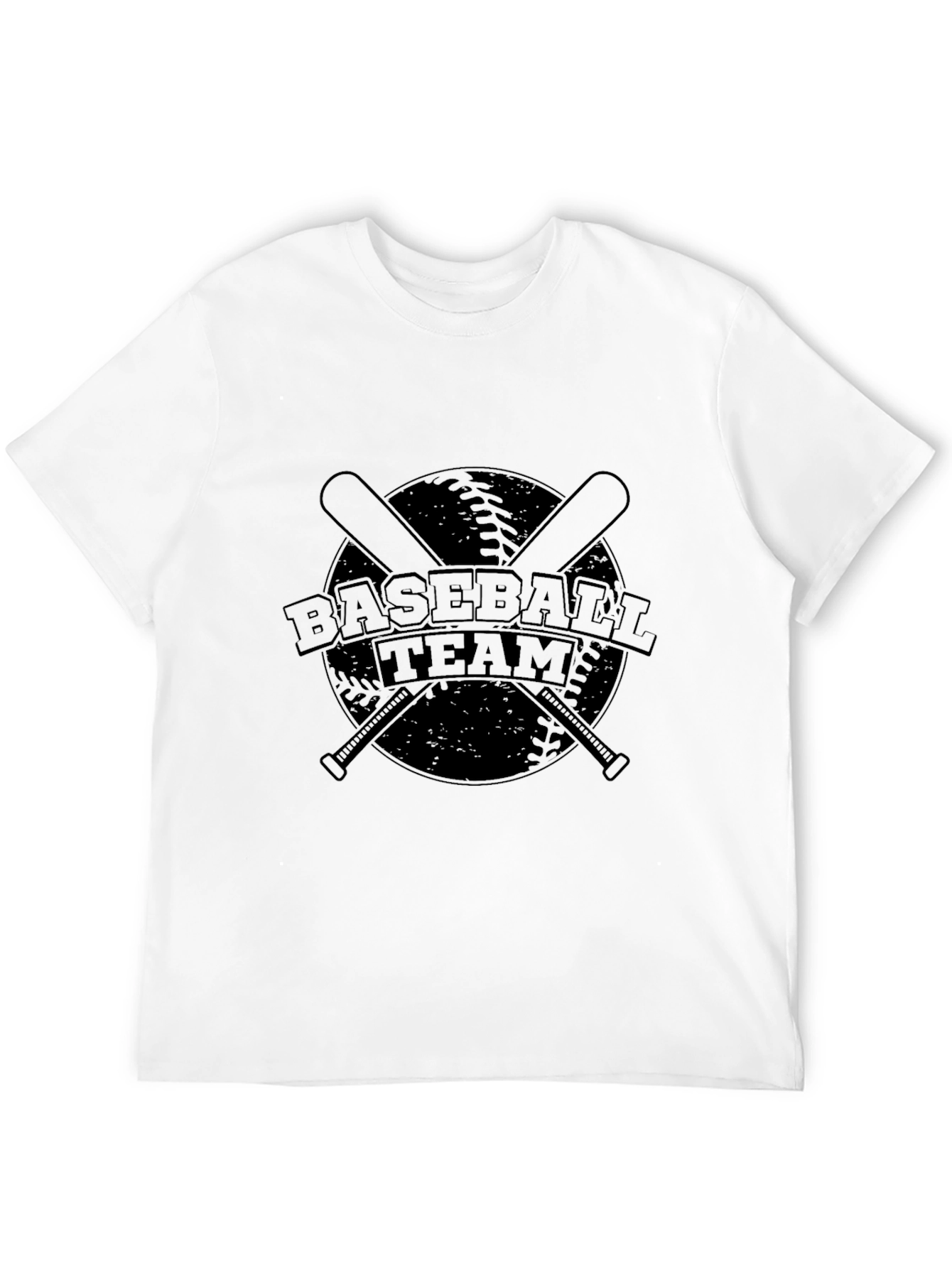 Black Baseball Team Graphic T-Shirt - Black Cotton Tee view 12