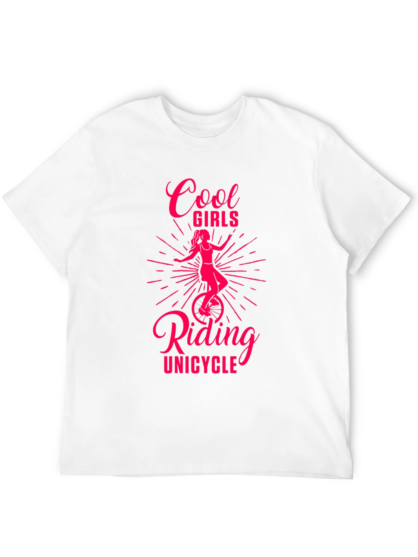 Black Cool Girls Unicycle Graphic Tee - Black Unisex view 12