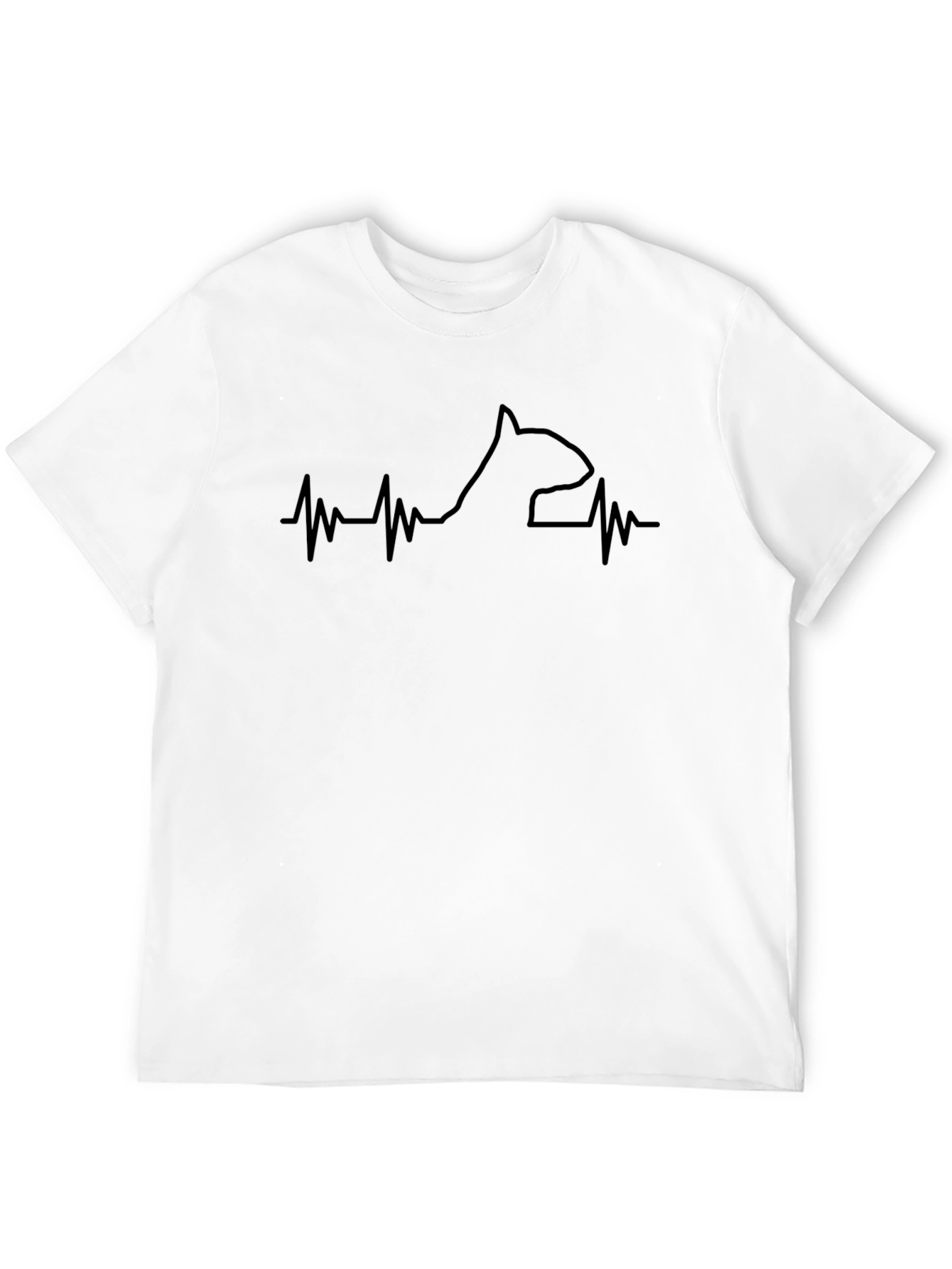 Black Dog Breed Heartbeat T-Shirt - Black view 12