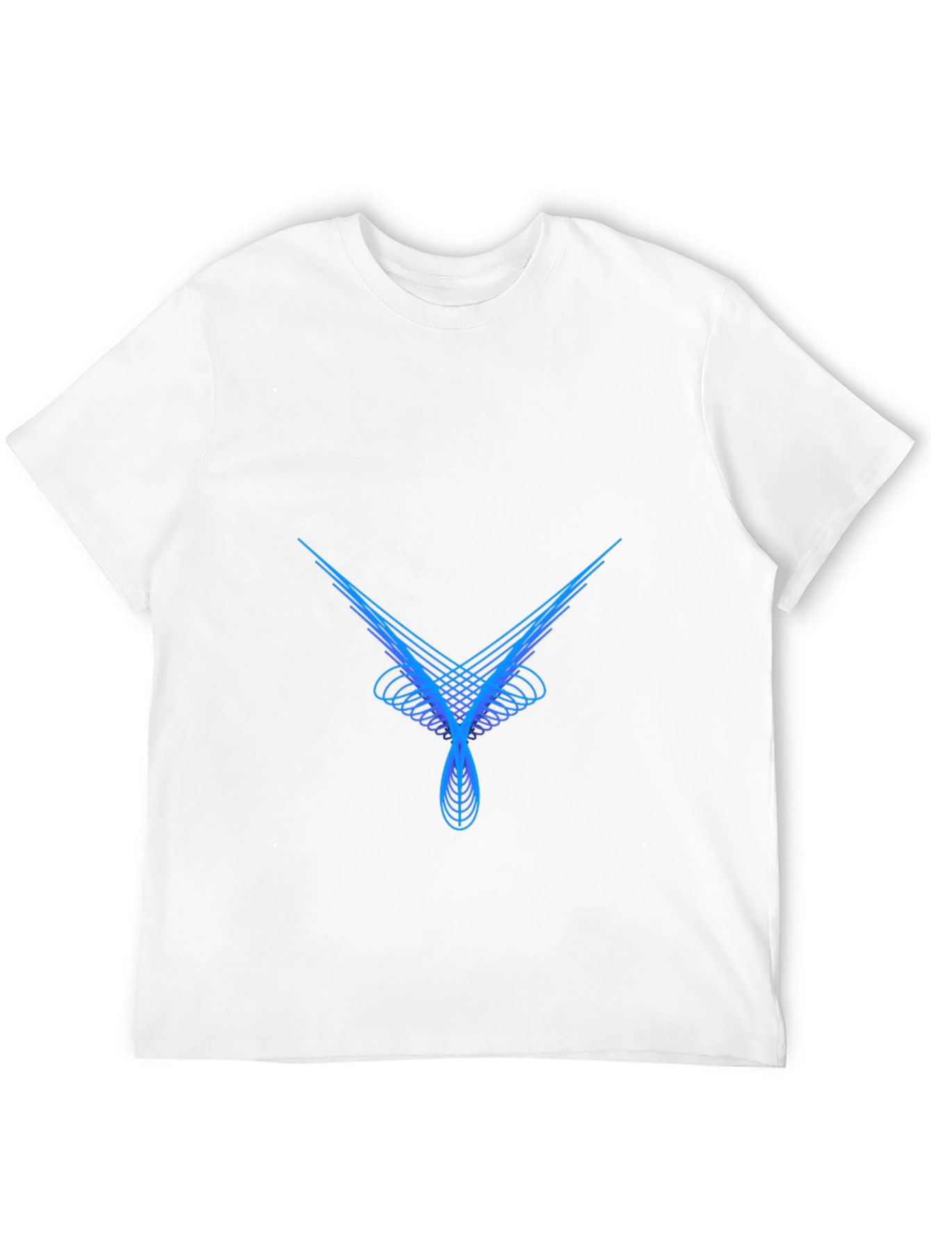 Black Geometric Line Art T-Shirt - Abstract Design view 12