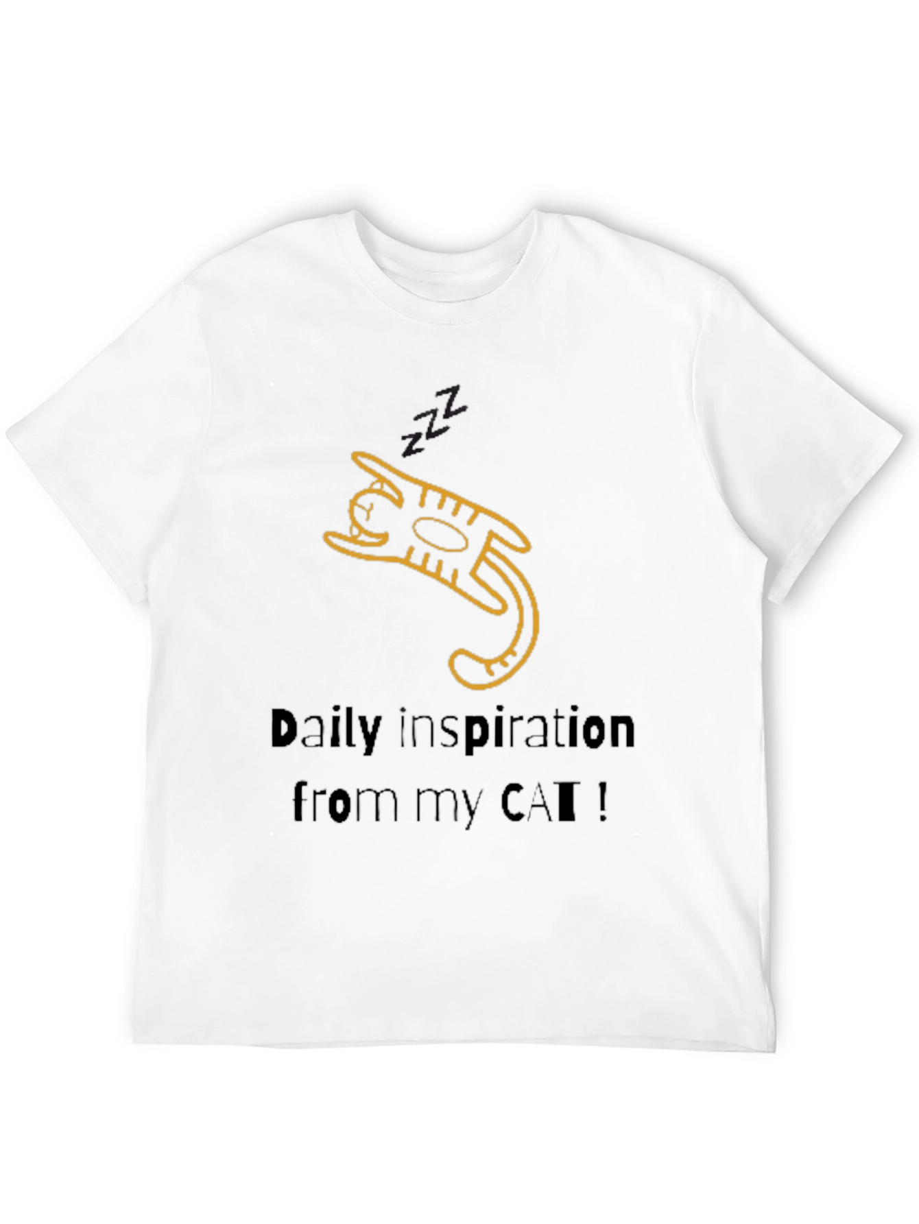 Black Daily Inspiration Cat T-Shirt view 12