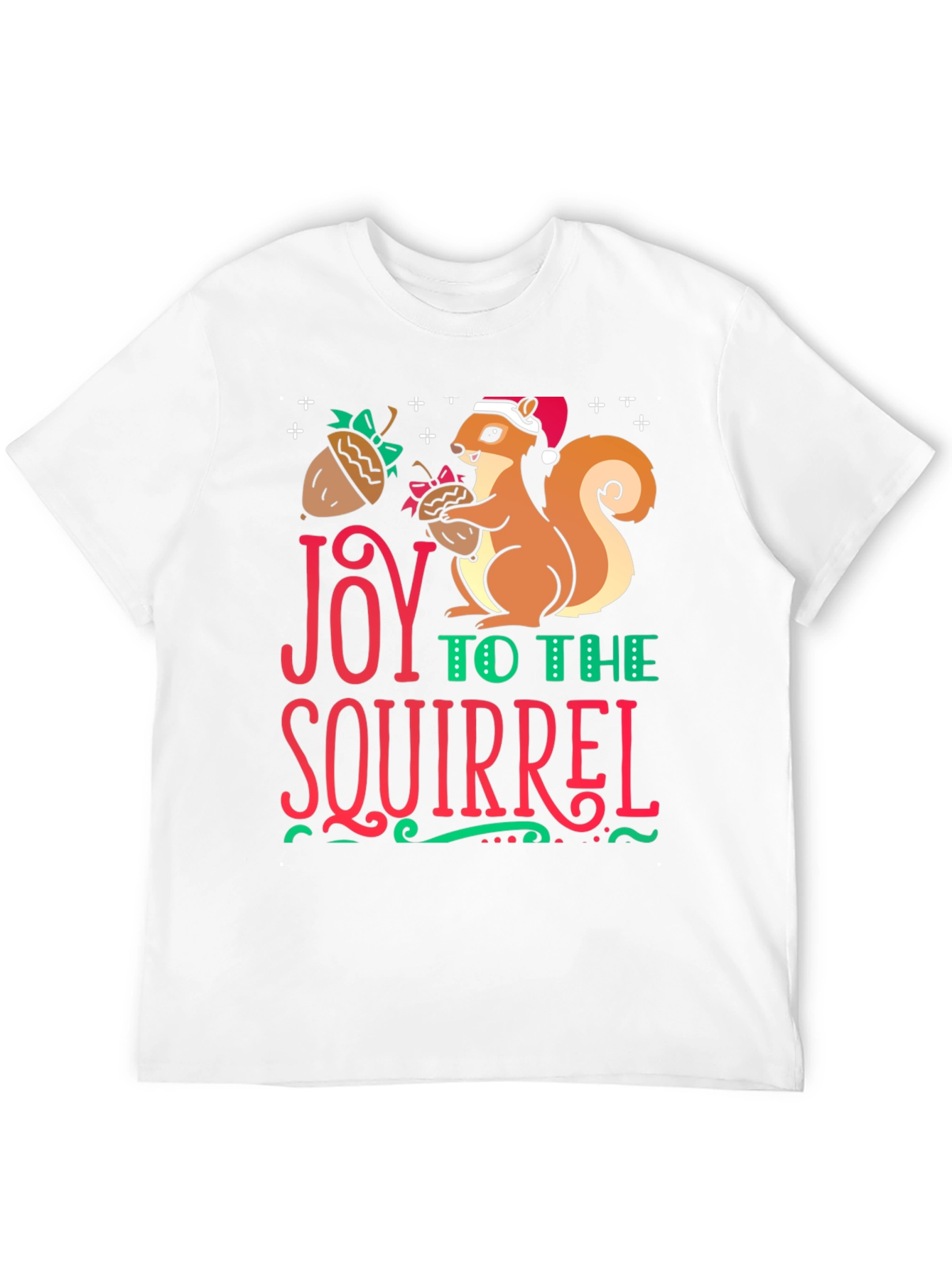 Black Joy to the Squirrel Holiday T-Shirt view 12